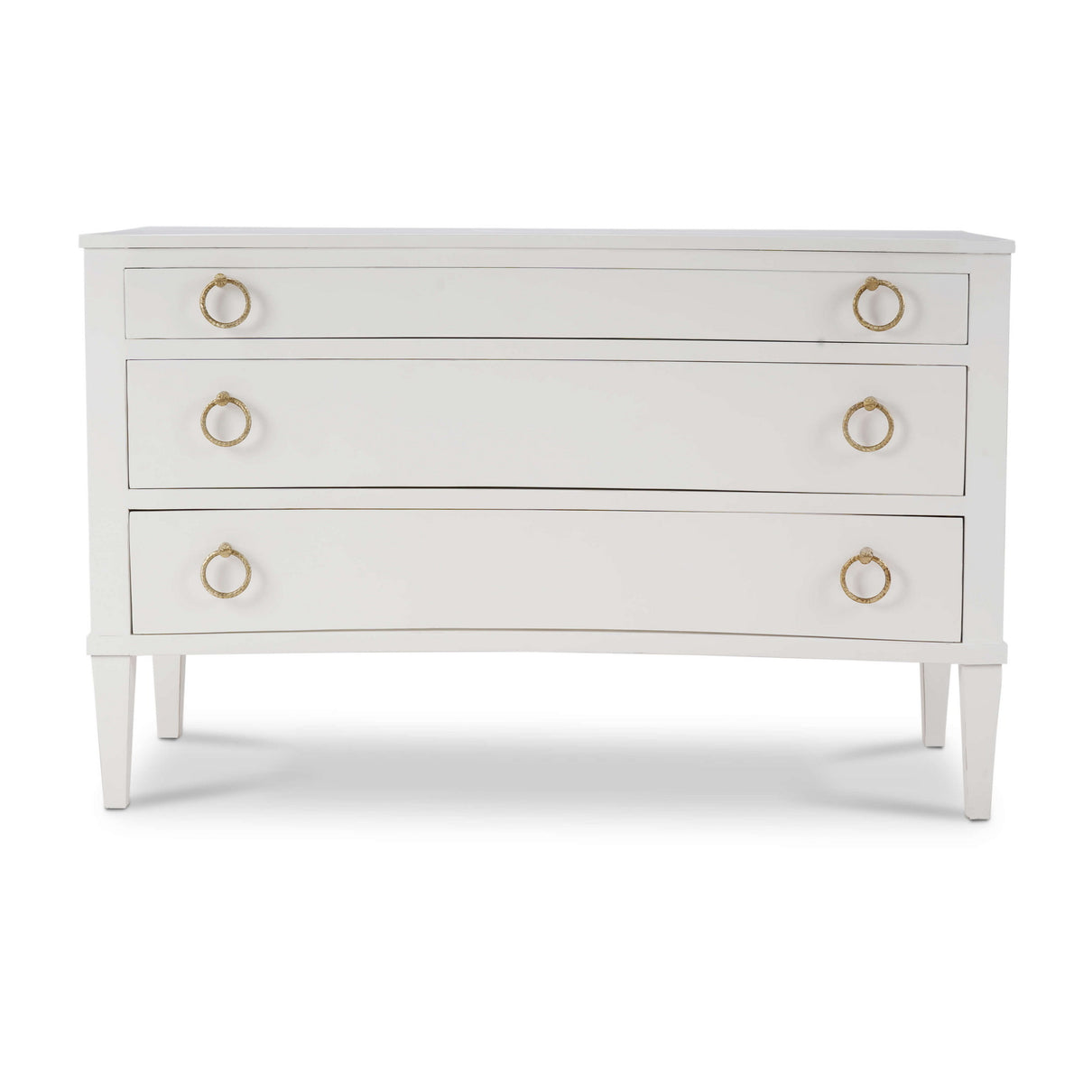 Bow 3 Drawer Chest in Architectural White