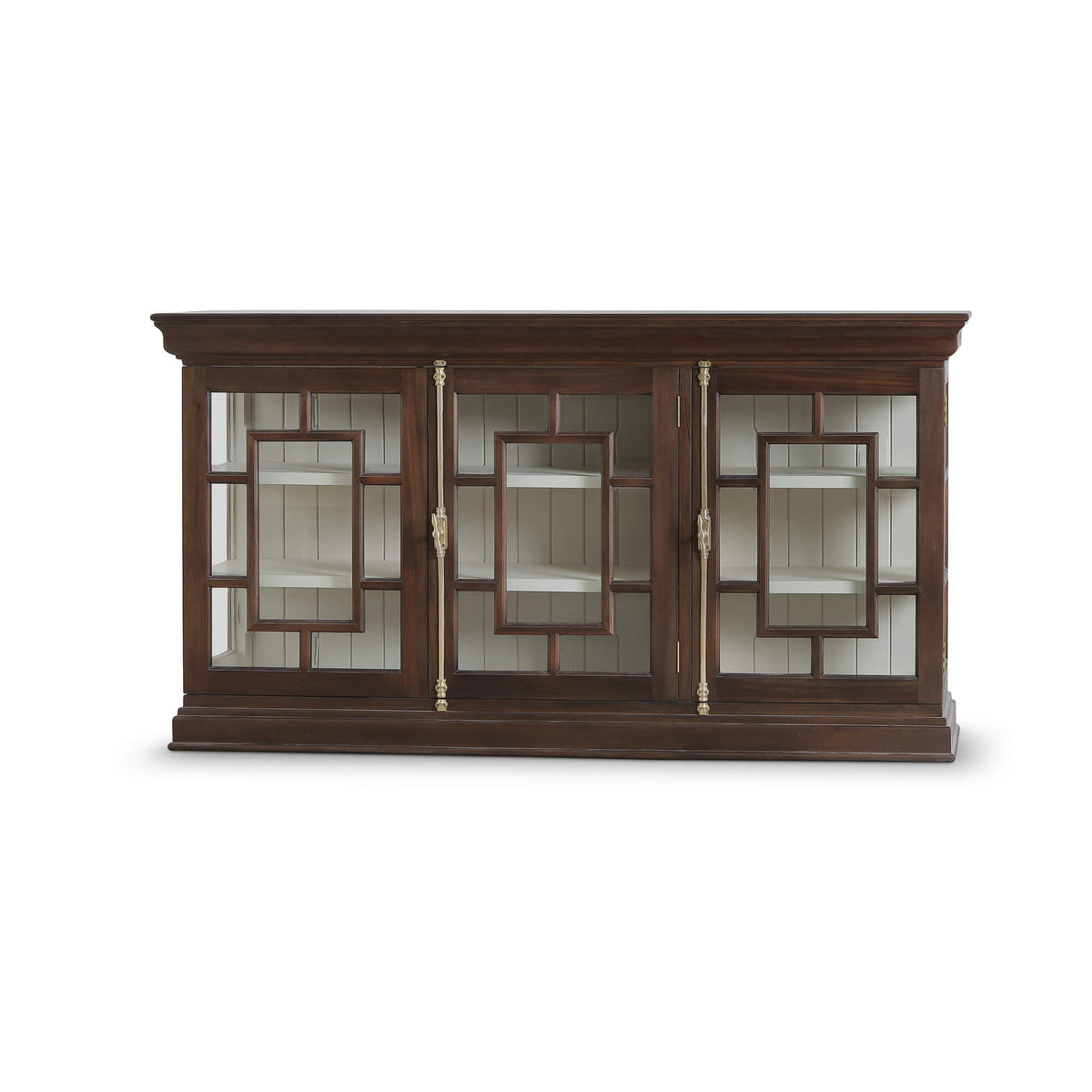Bruges 3 Door Credenza in Walnut w/ Putty Interior