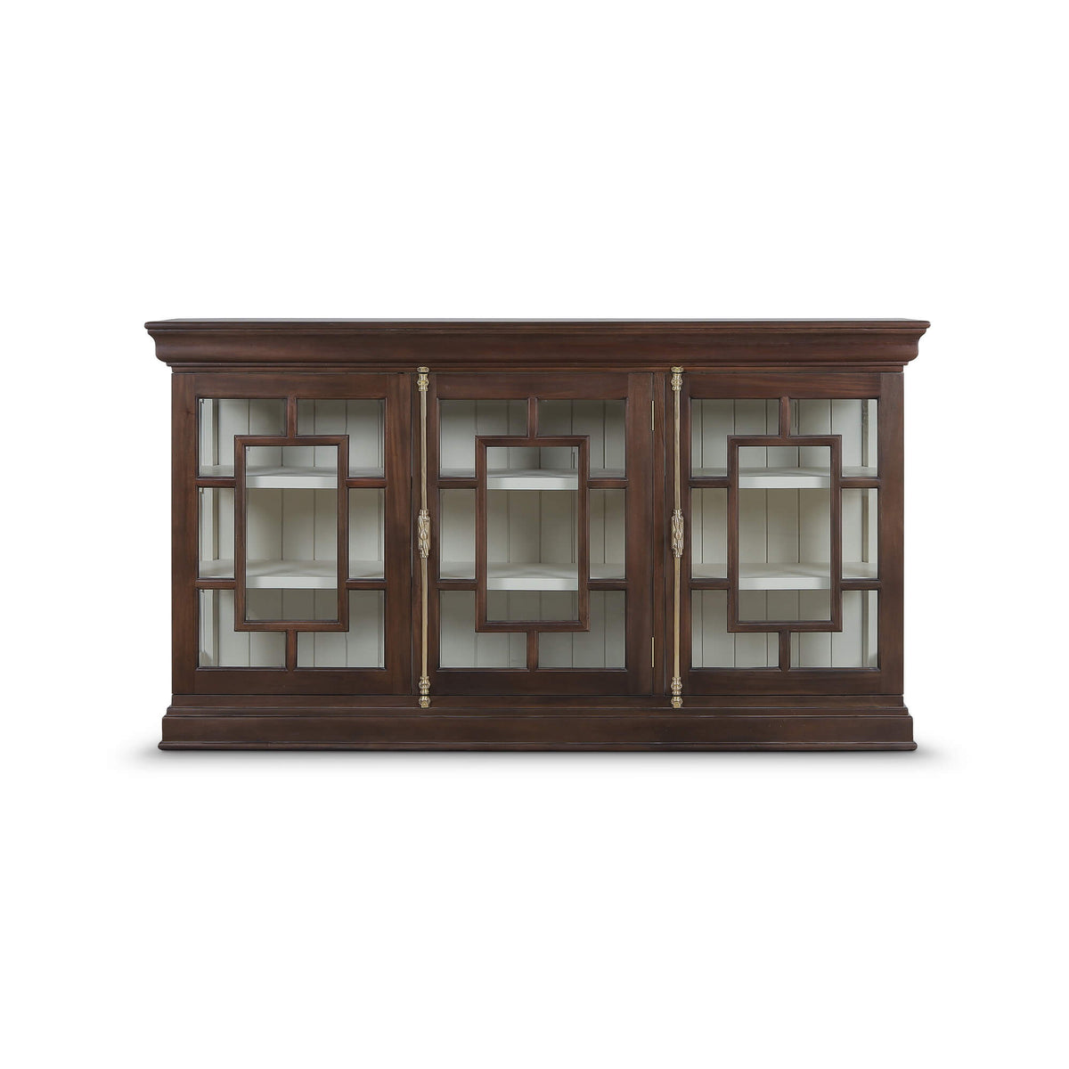 Bruges 3 Door Credenza in Walnut w/ Putty Interior