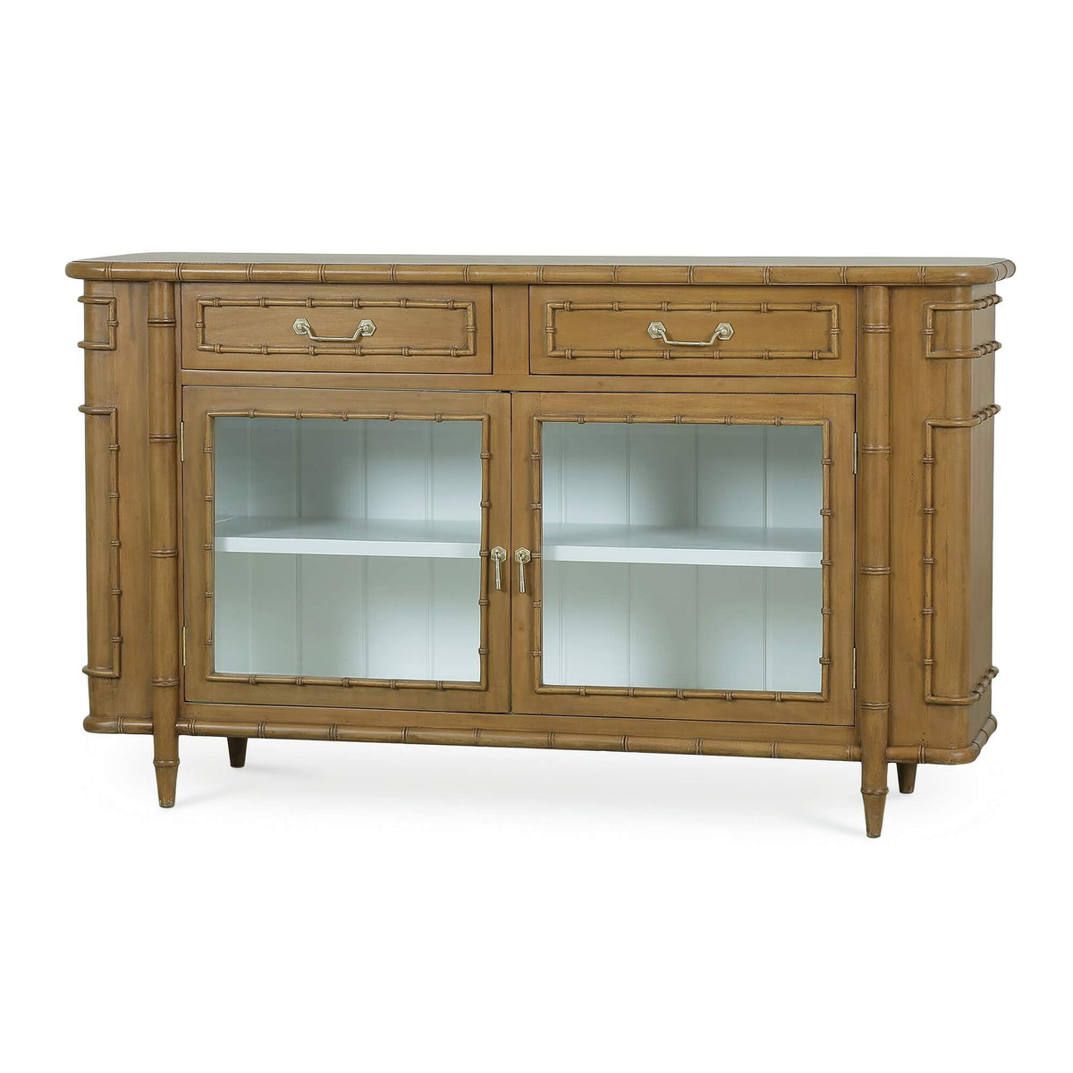 Hurlingham 2 Door Cabinet in Antique French Oak w/ True White Interior