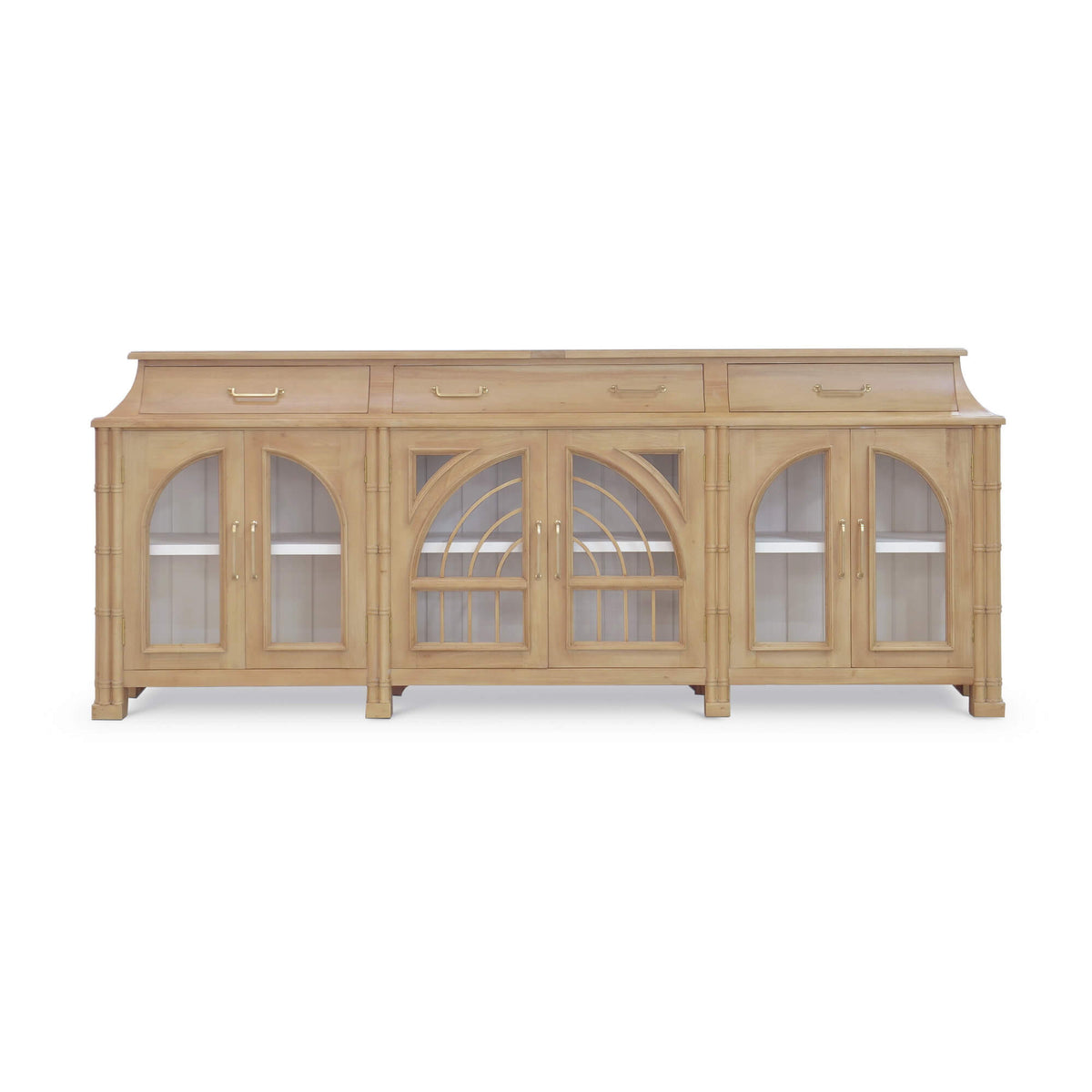Farringdon Orangery Credenza in Fruitwood w/ True White Interior