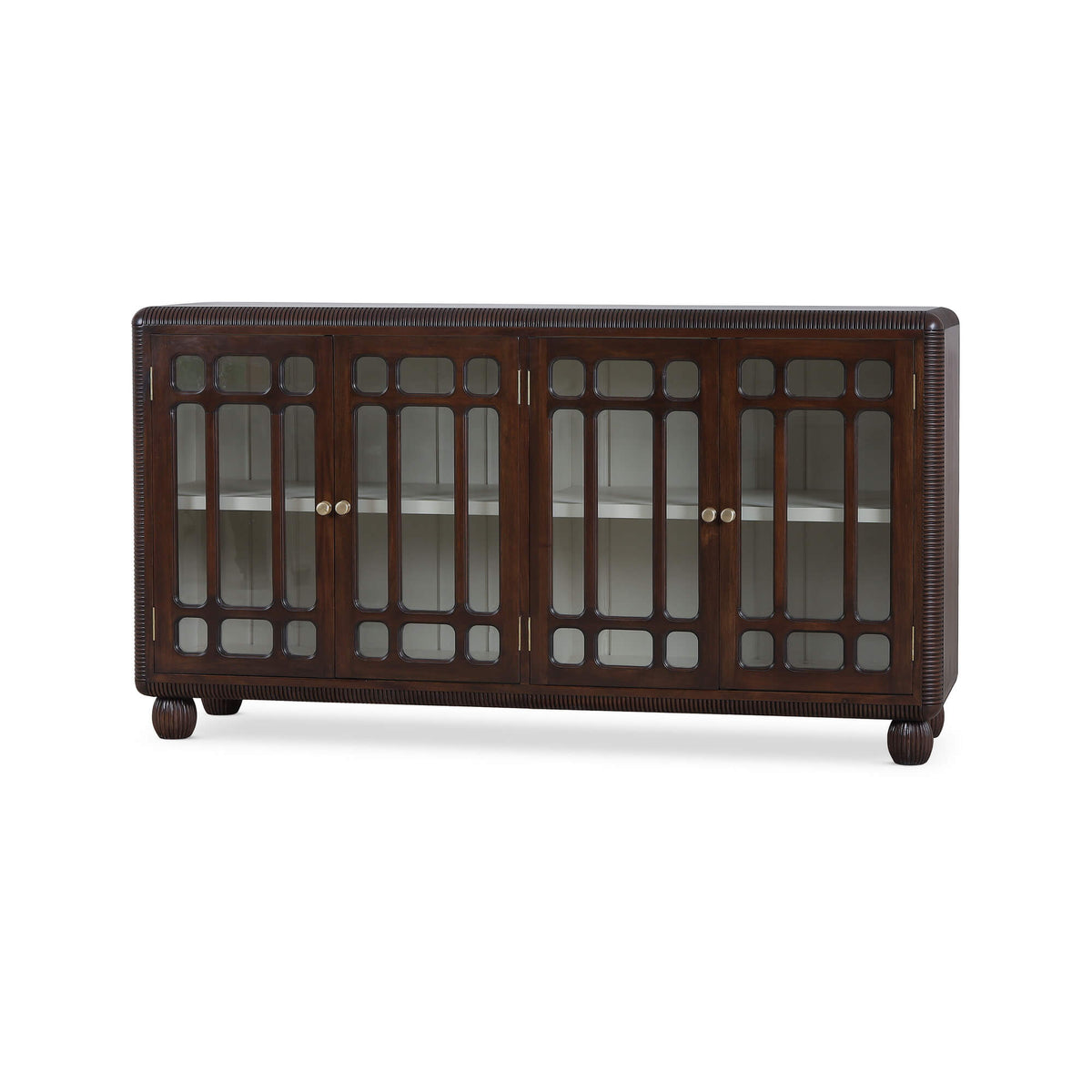 Toulouse Sideboard in Matt Teak Brown w/ Putty Interior