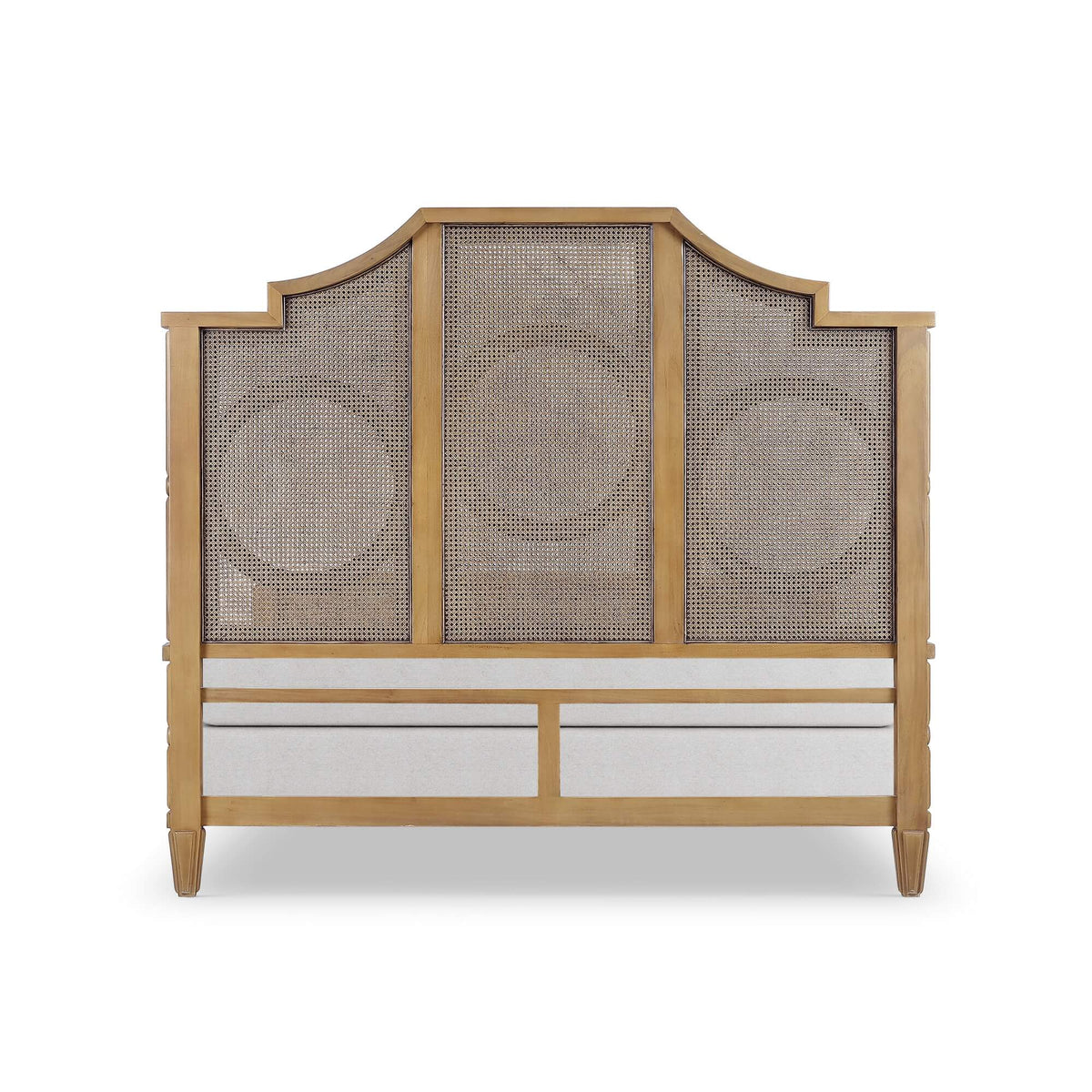 Chalfont Rattan Bed King in Antique French Oak w/ Rattan Glaze