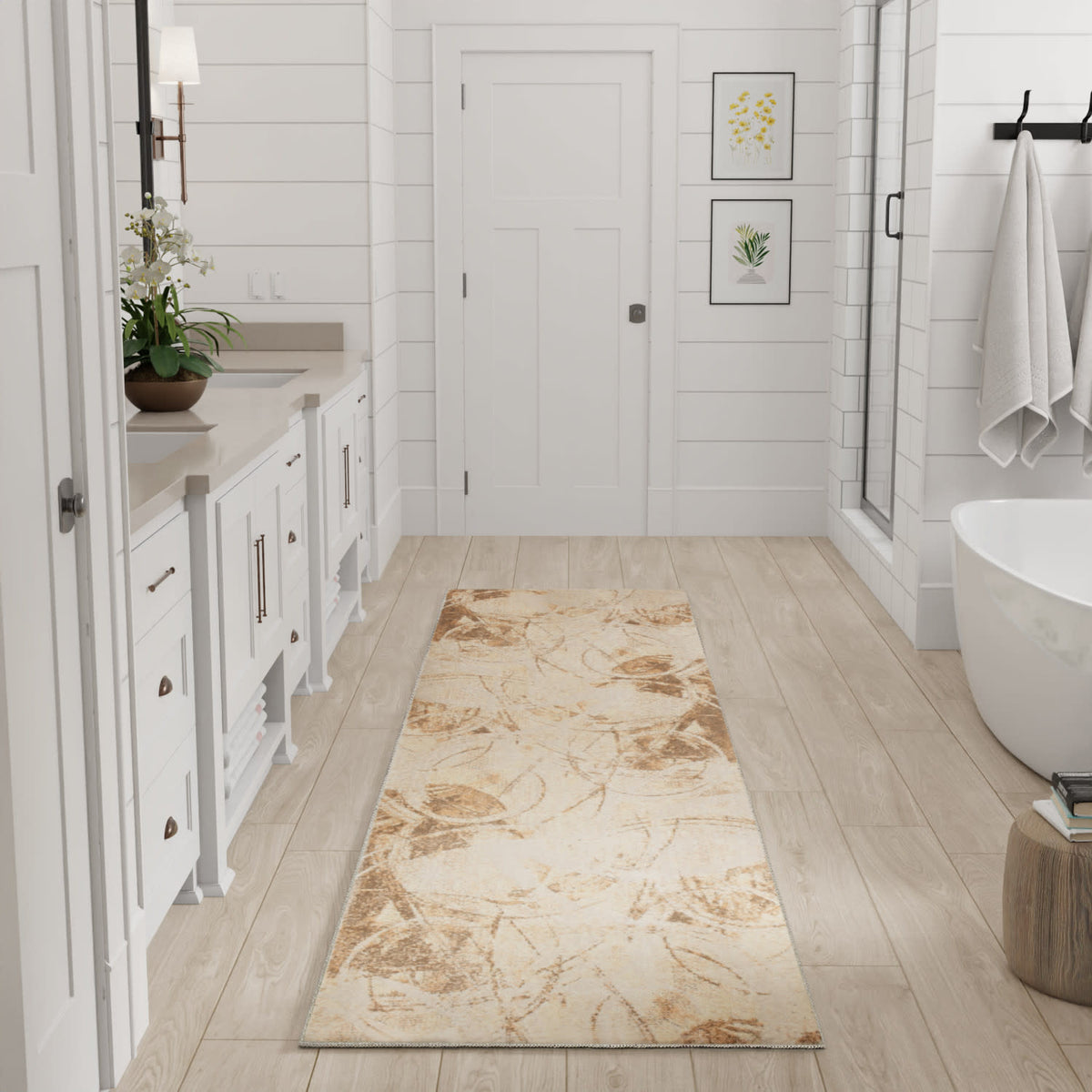 Astra Machine Washable ASW14 Beige Rug