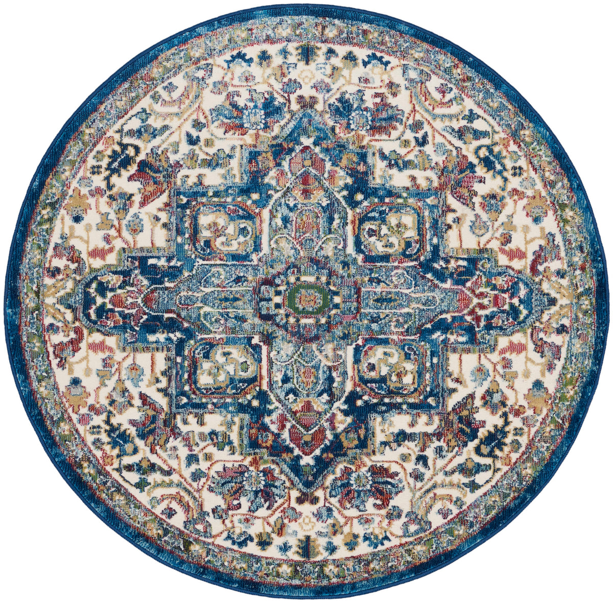 Ankara Global ANR15 Ivory Navy Rug