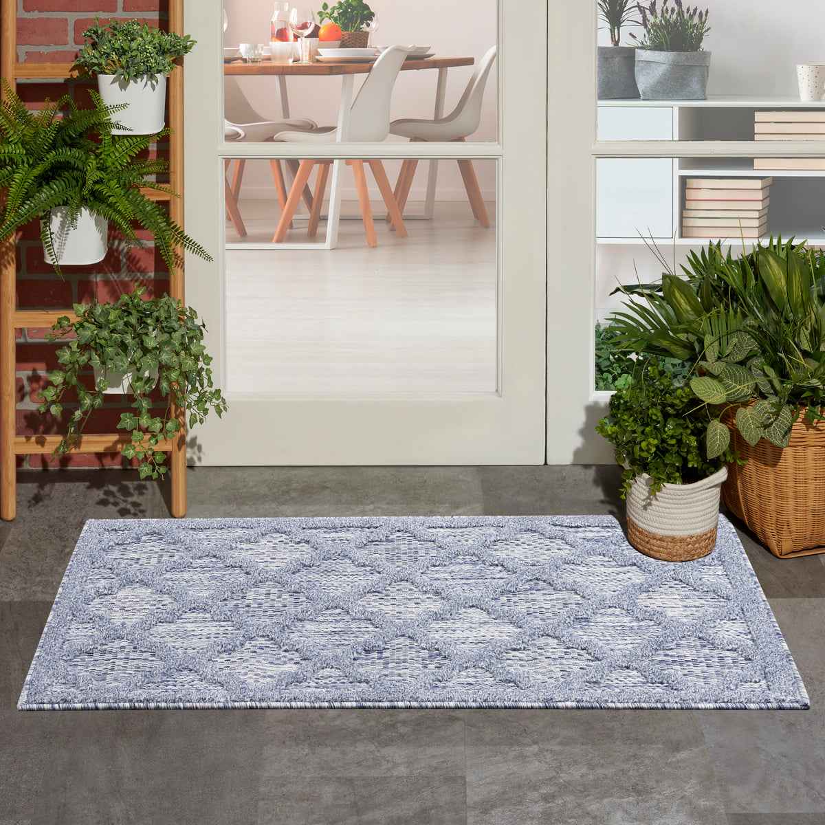 Easy Care NES01 Denim Blue Rug