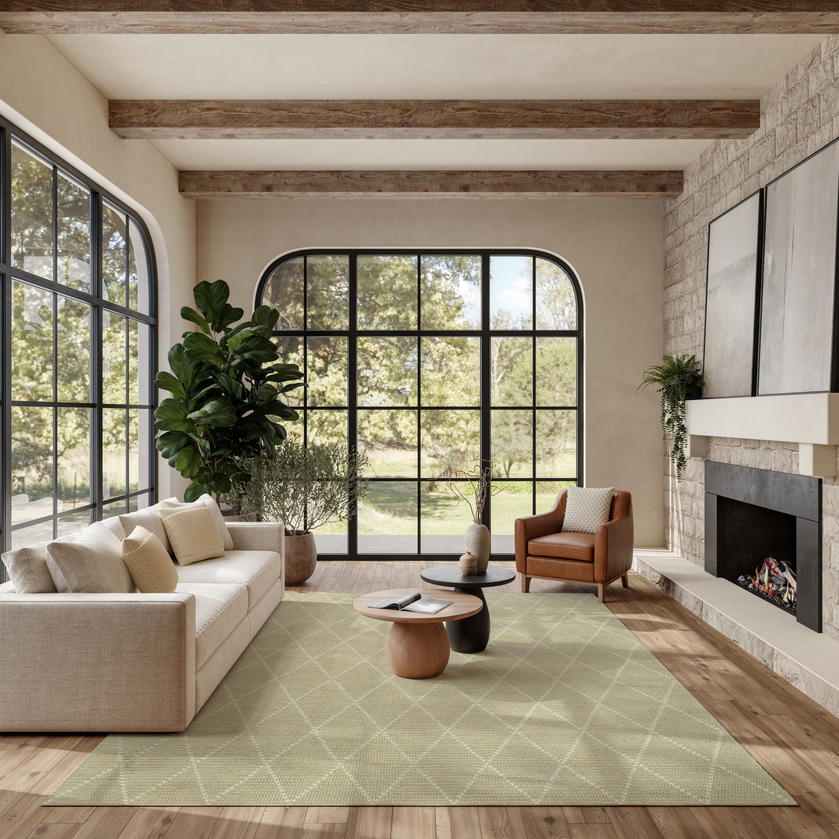 Azure AZU01 Sage Rug
