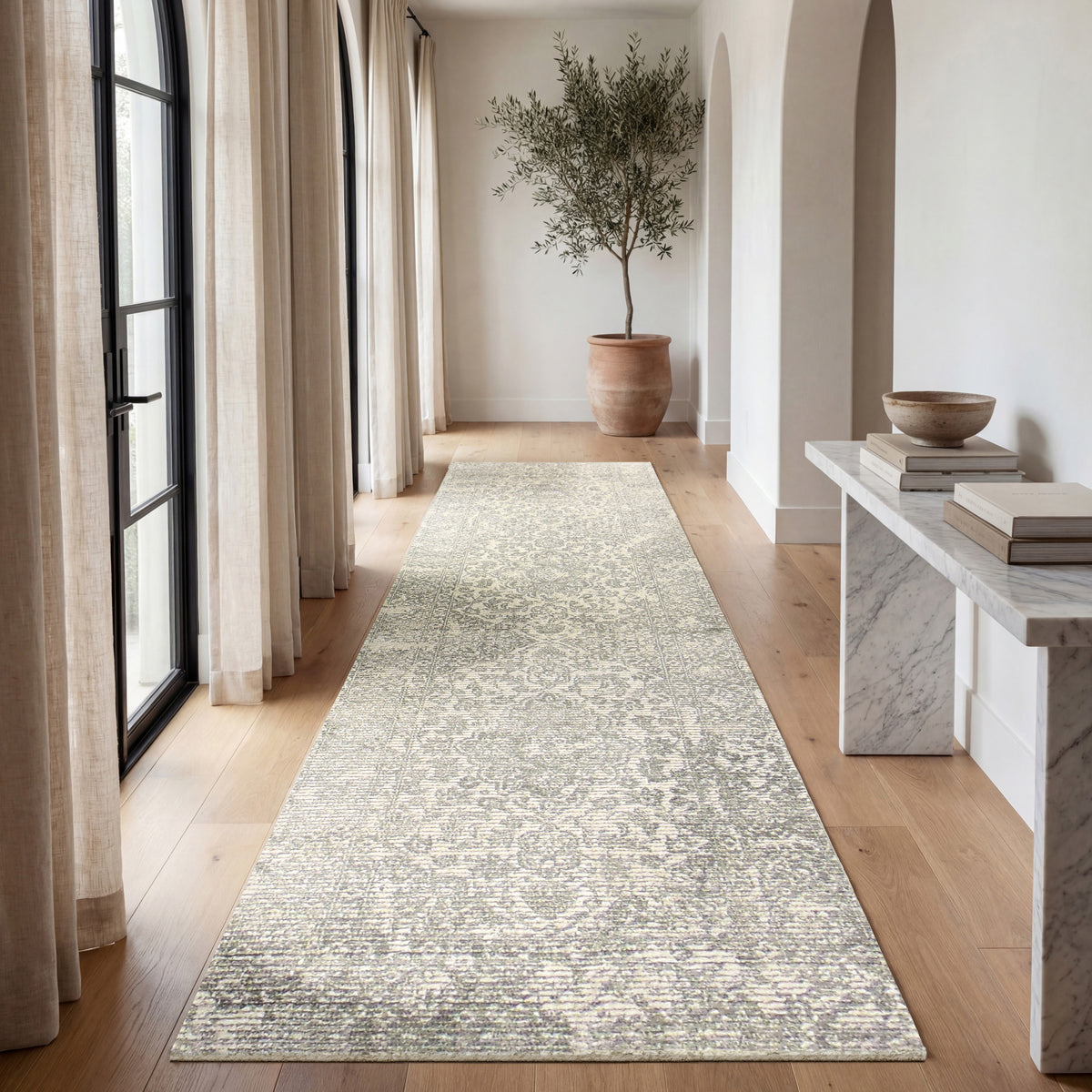 Azalea AZA01 Ivory Grey Rug