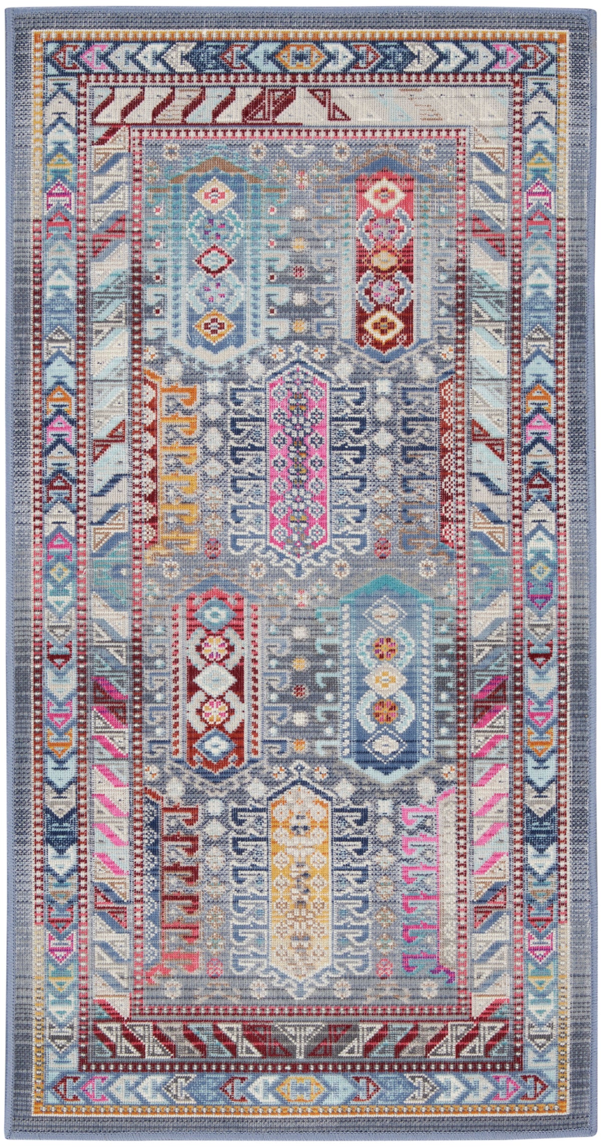 Vintage Kashan VKA06 Grey Multicolor Rug