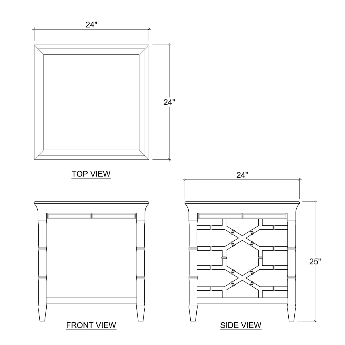 Grosvenor End Table in True White