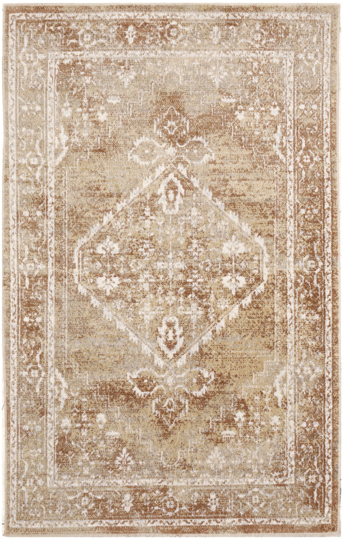 Astra Machine Washable ASW11 Rust Multicolor Rug