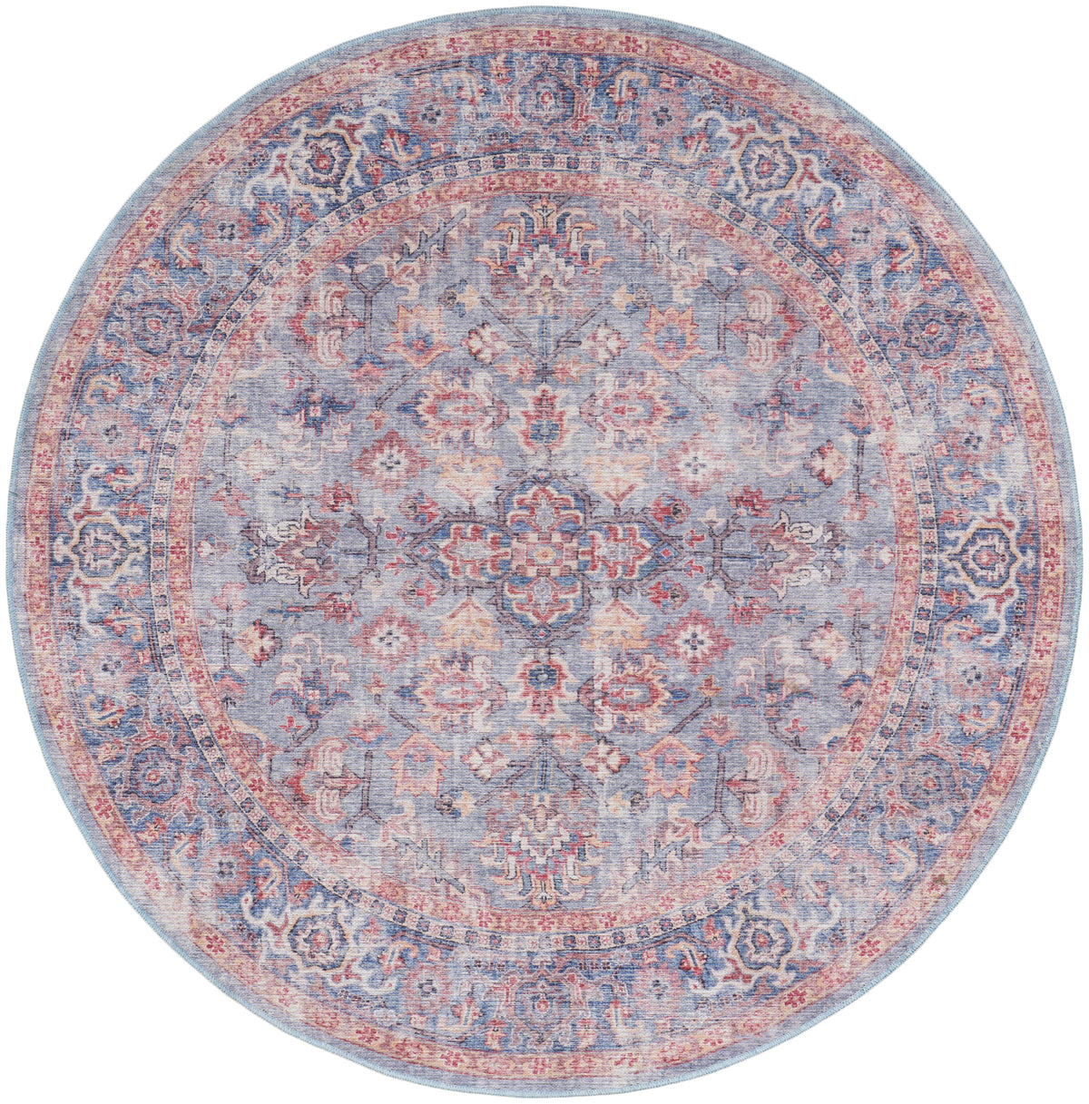 New Concept Washables SR104 Blue Multicolor Rug