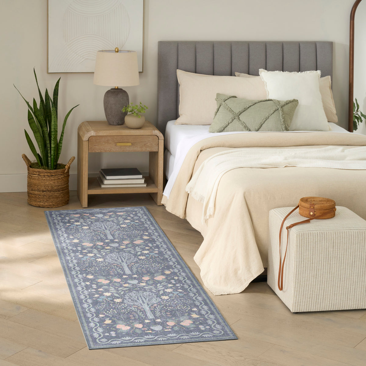 Botanical Washables BOT04 Blue Multicolor Rug