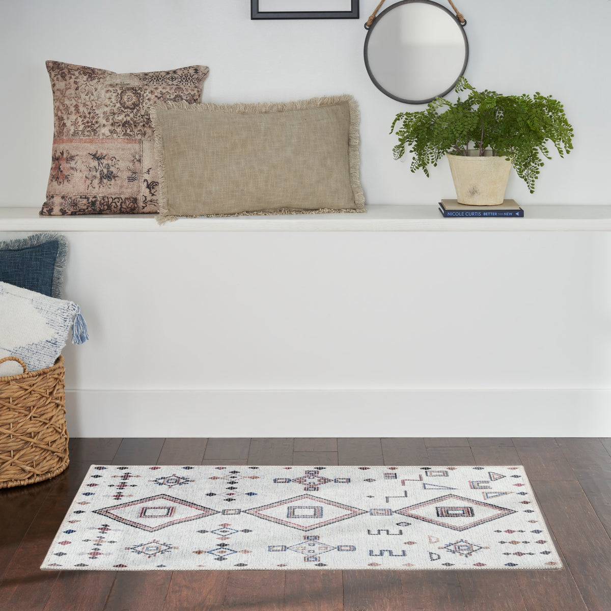 New Concept Washables SR108 Ivory Multicolor Rug