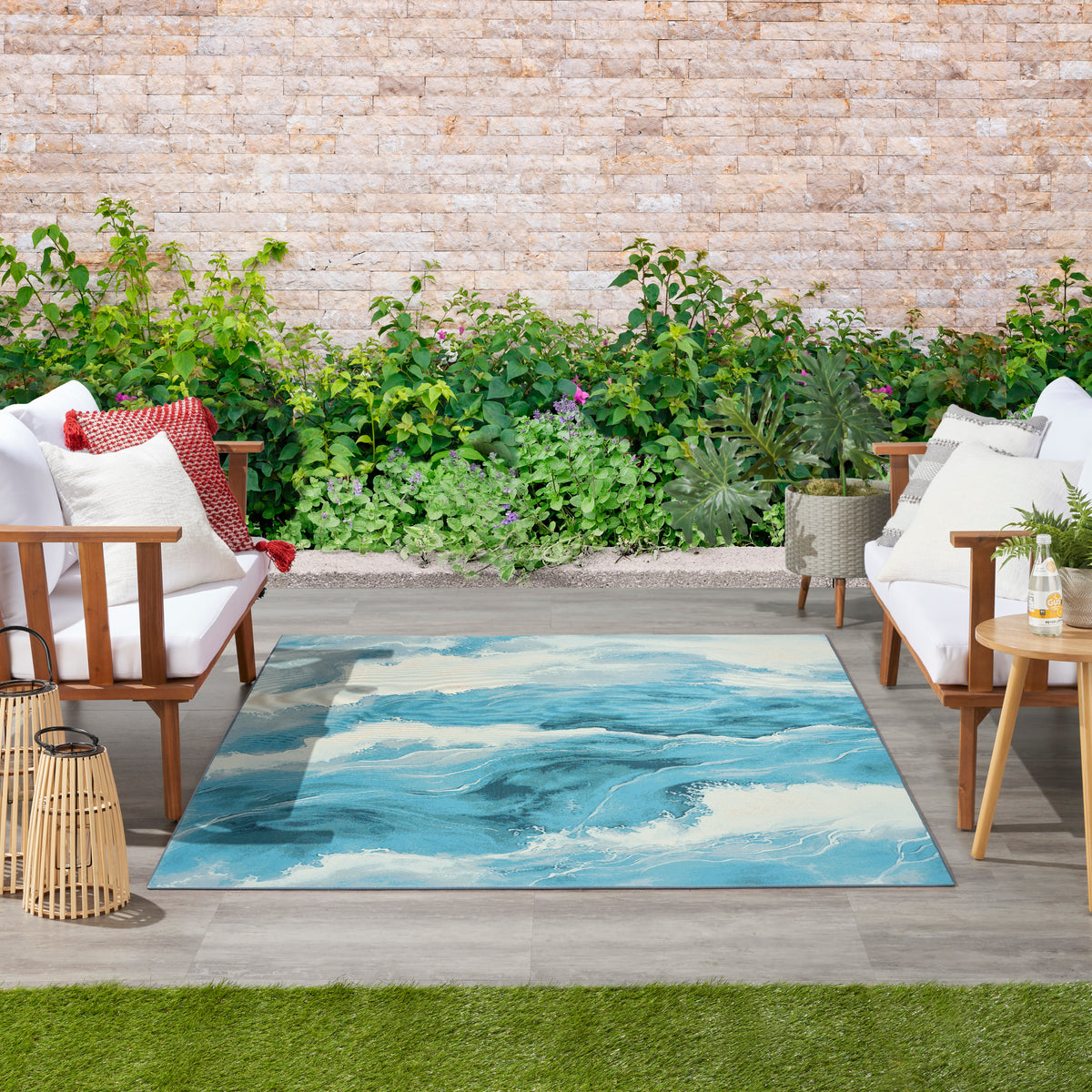 Color Splash CSP05 Ivory Blue Rug
