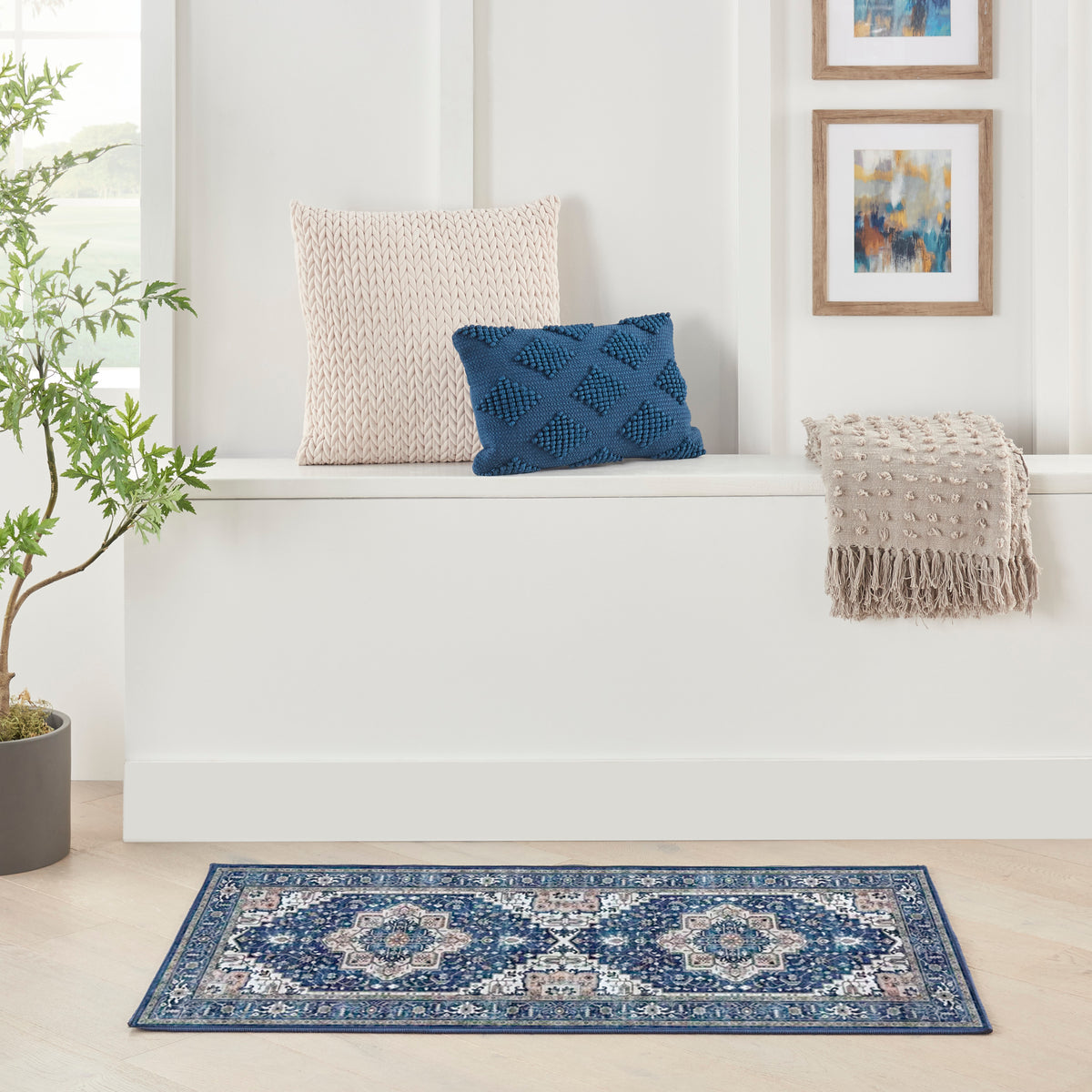 Fulton FUL10 Navy Ivory Rug