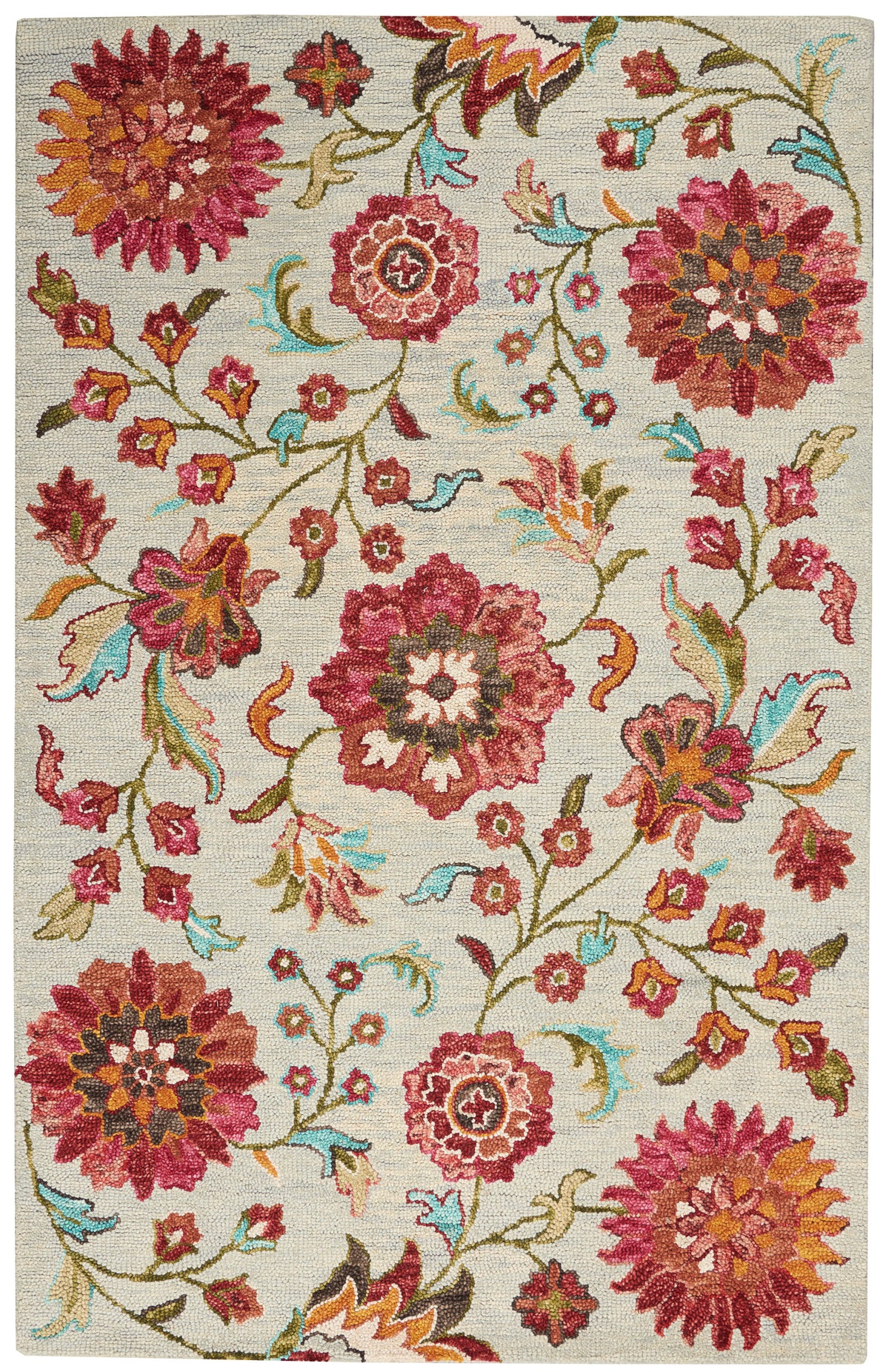 Bahari BAH04 Grey Multicolor Rug