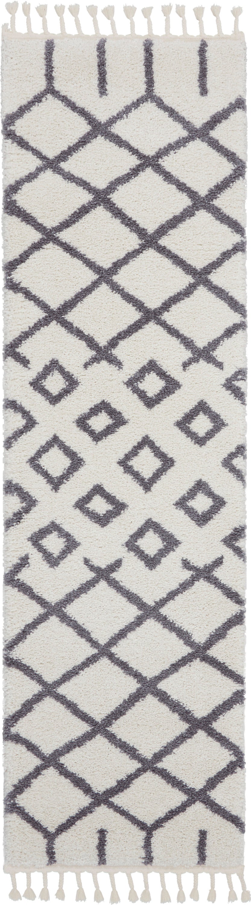 Moroccan Shag MRS01 White Rug