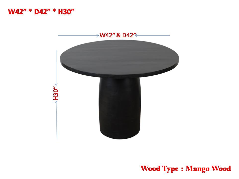 Carmichael Dining Table 42'' (2PC B+T)