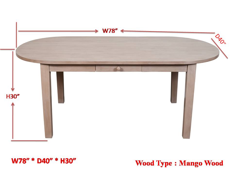 Hallie Dining Table 78''