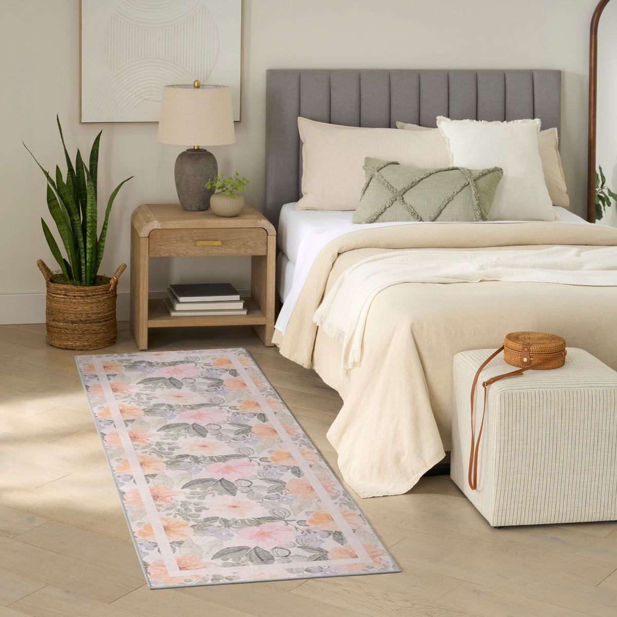 Botanical Washables BOT01 Beige Multicolor Rug