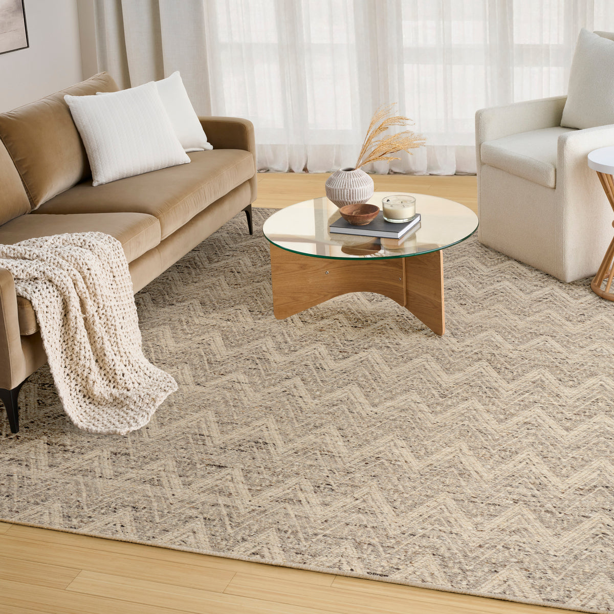 Pure Purl PUU01 Grey Ivory Rug