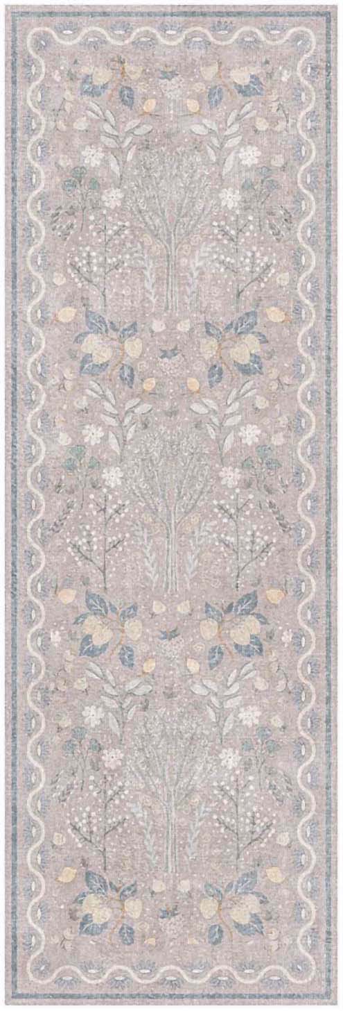 Botanical Washables BOT04 Grey Multicolor Rug