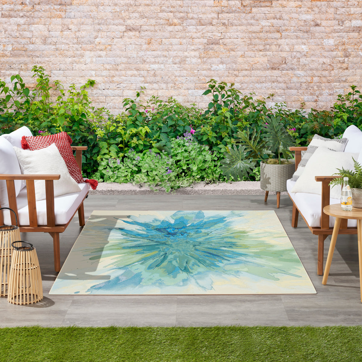 Color Splash CSP04 Ivory Blue Rug