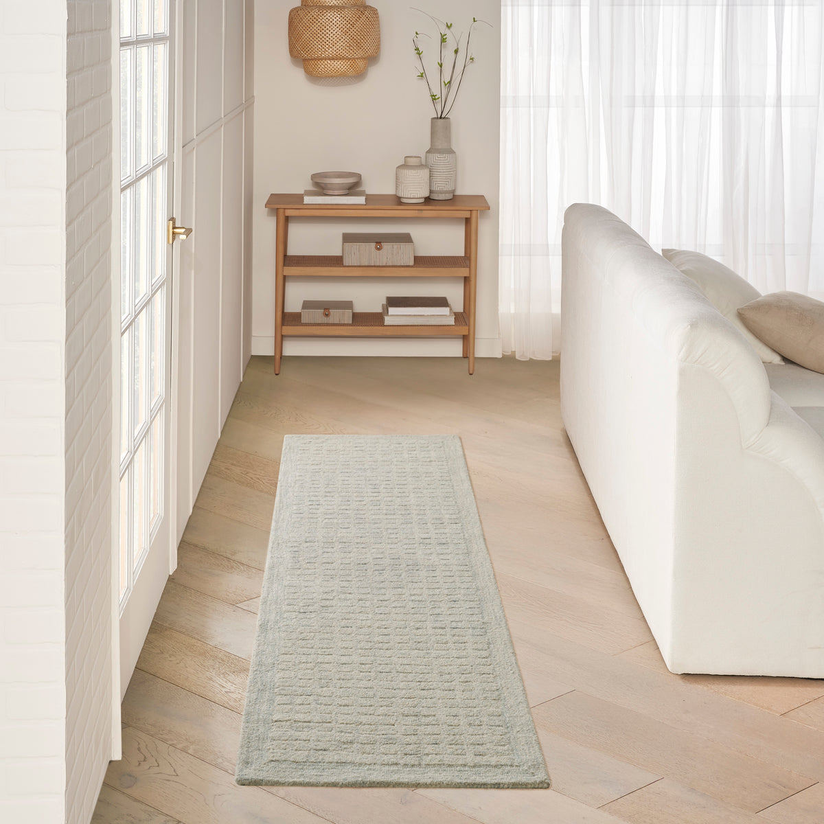 Pure Grids PGR01 Light Blue Rug