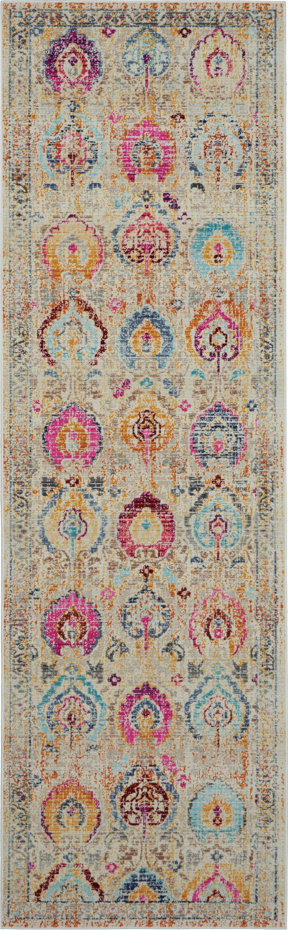 Vintage Kashan VKA04 Ivory Multicolor Rug
