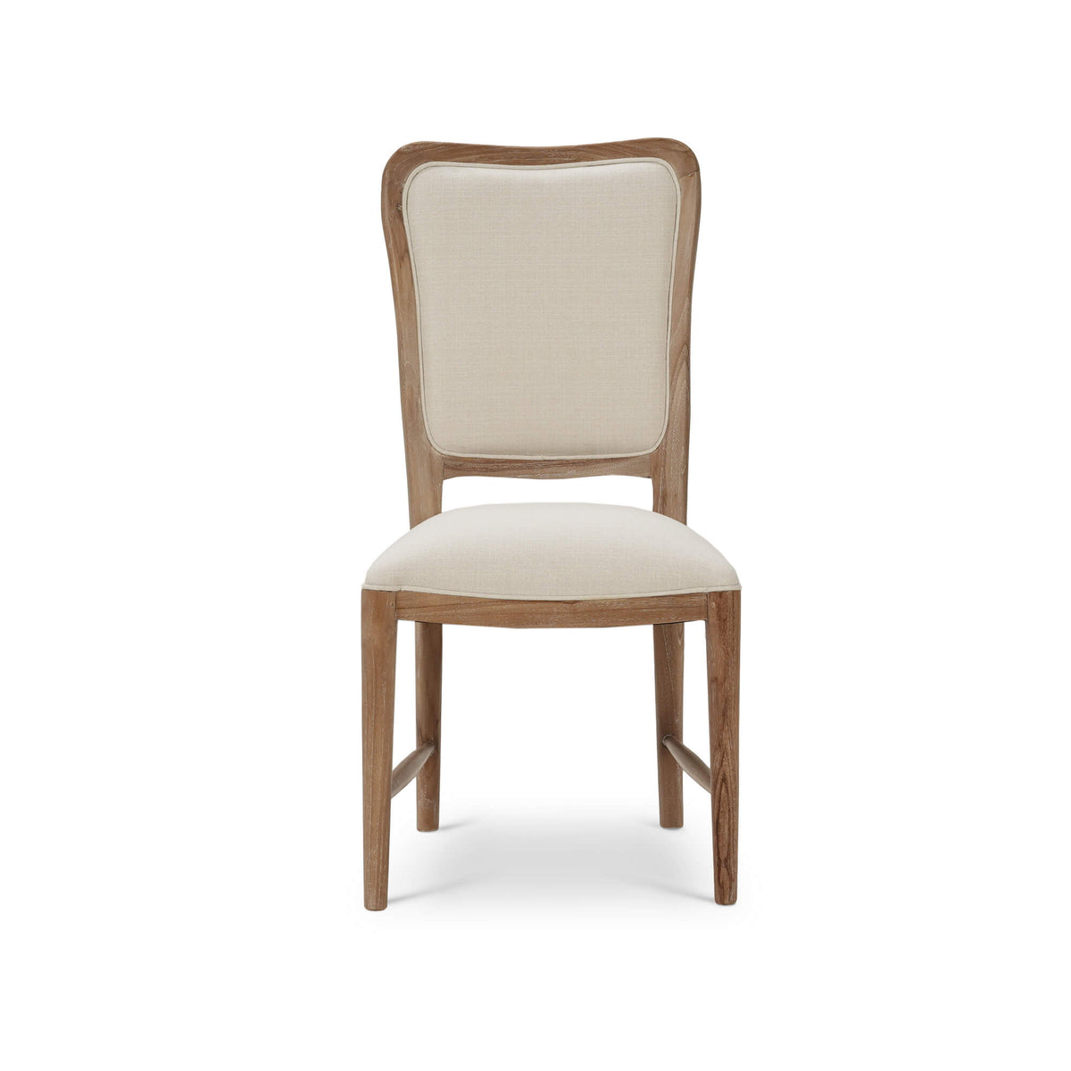Laurna Teak Dining Chair in Teak White Wash w/ Natural Performance Fabric