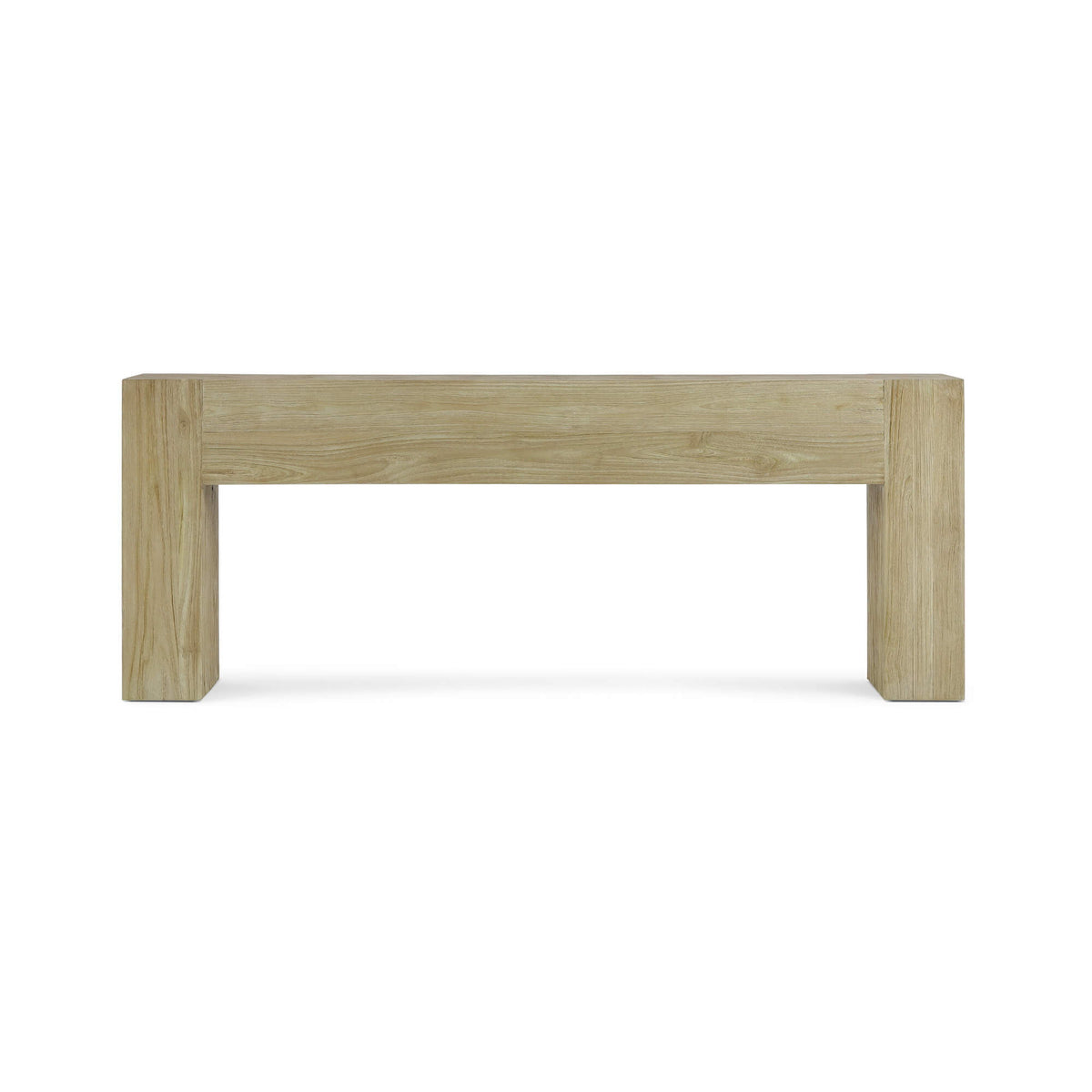 Tuscan Rustic Distressed Teak Console in Teak Natural w/ Weathered Teak Distressing