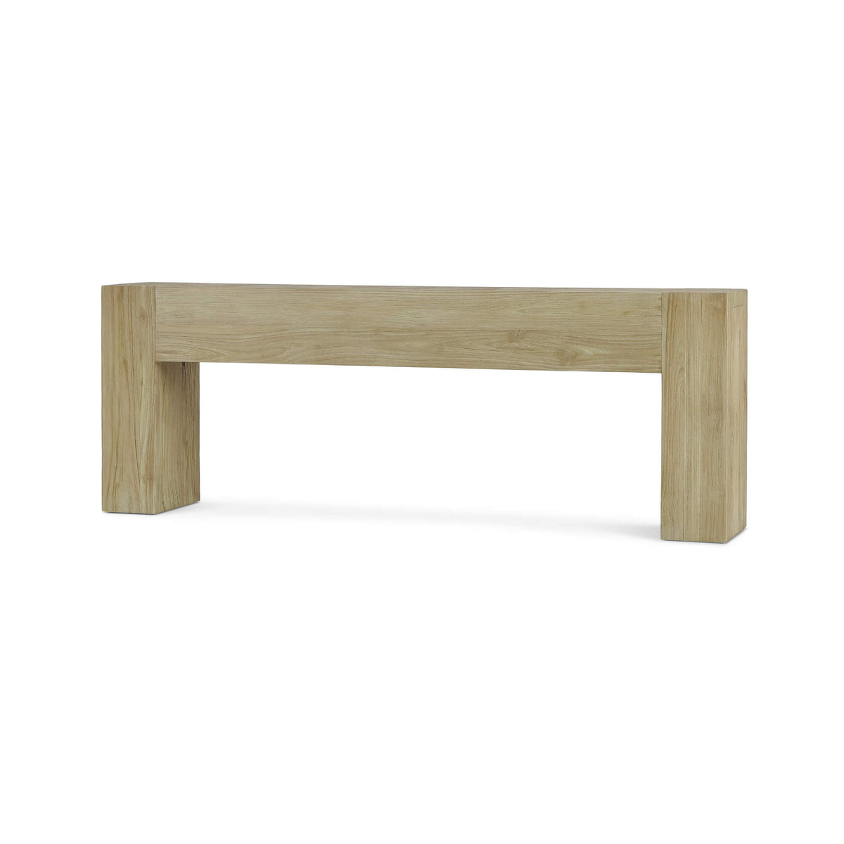 Tuscan Rustic Distressed Teak Console in Teak Natural w/ Weathered Teak Distressing