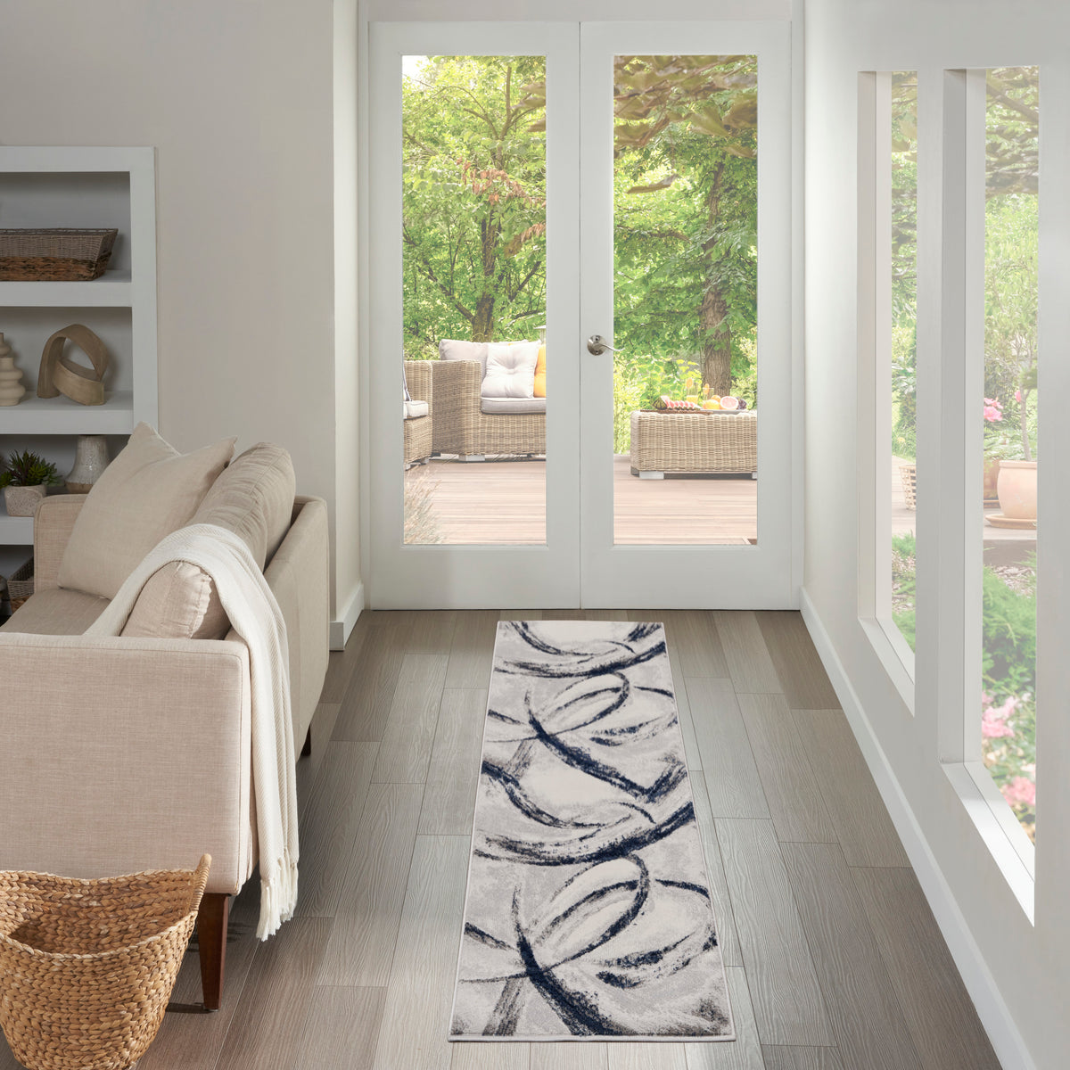 Splash BSK02 Grey Navy Rug