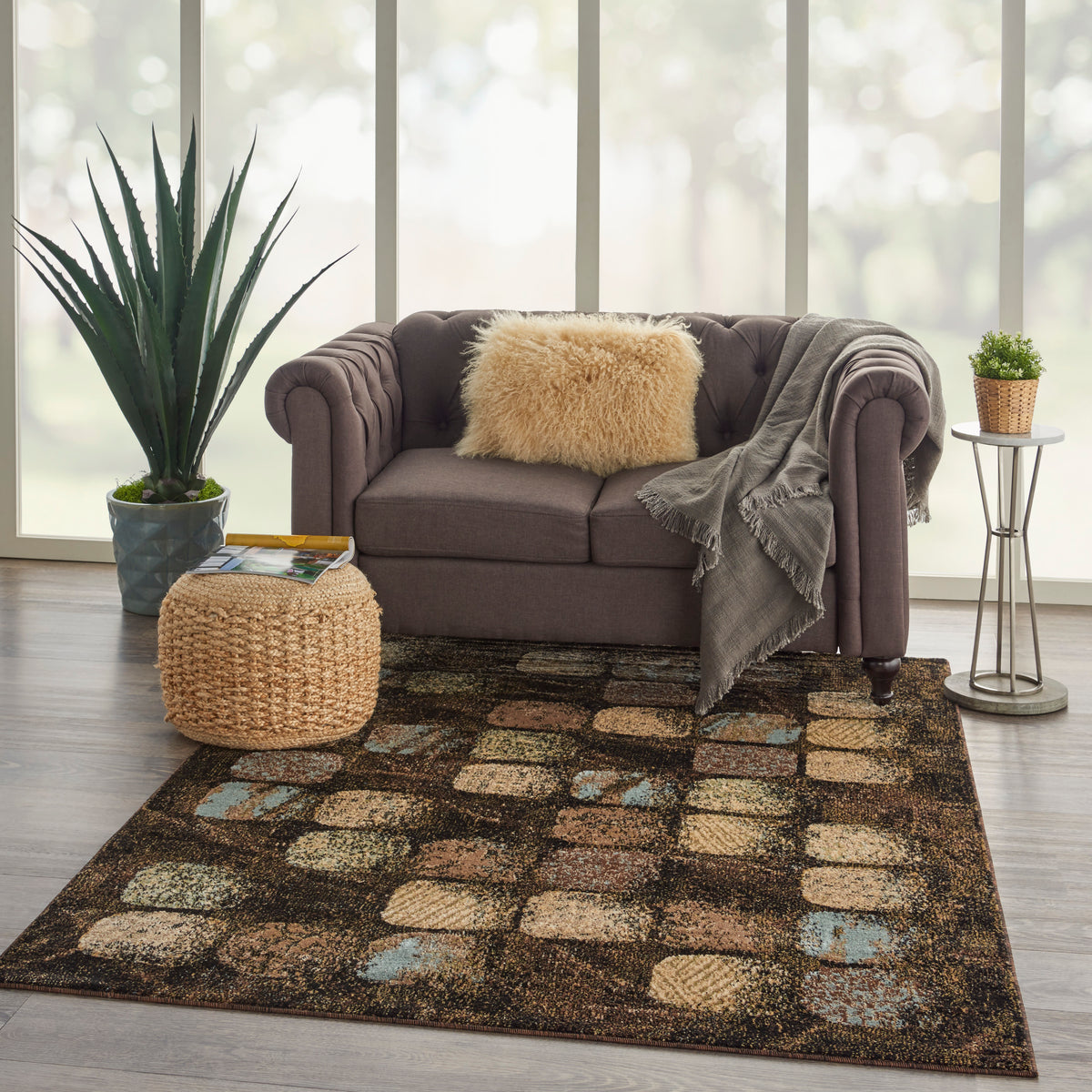 Modesto MDS01 Charcoal Rug