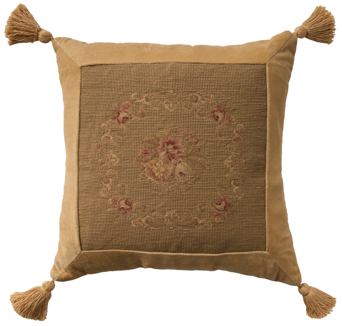 Vintage Pillow VAN5 Olive 18" x 18" Throw Pillows