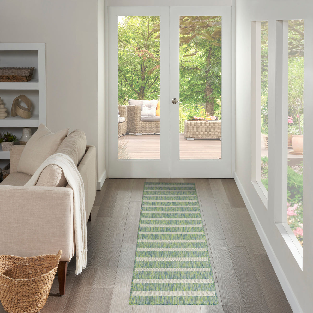 Positano POS03 Blue Green Ivory Rug