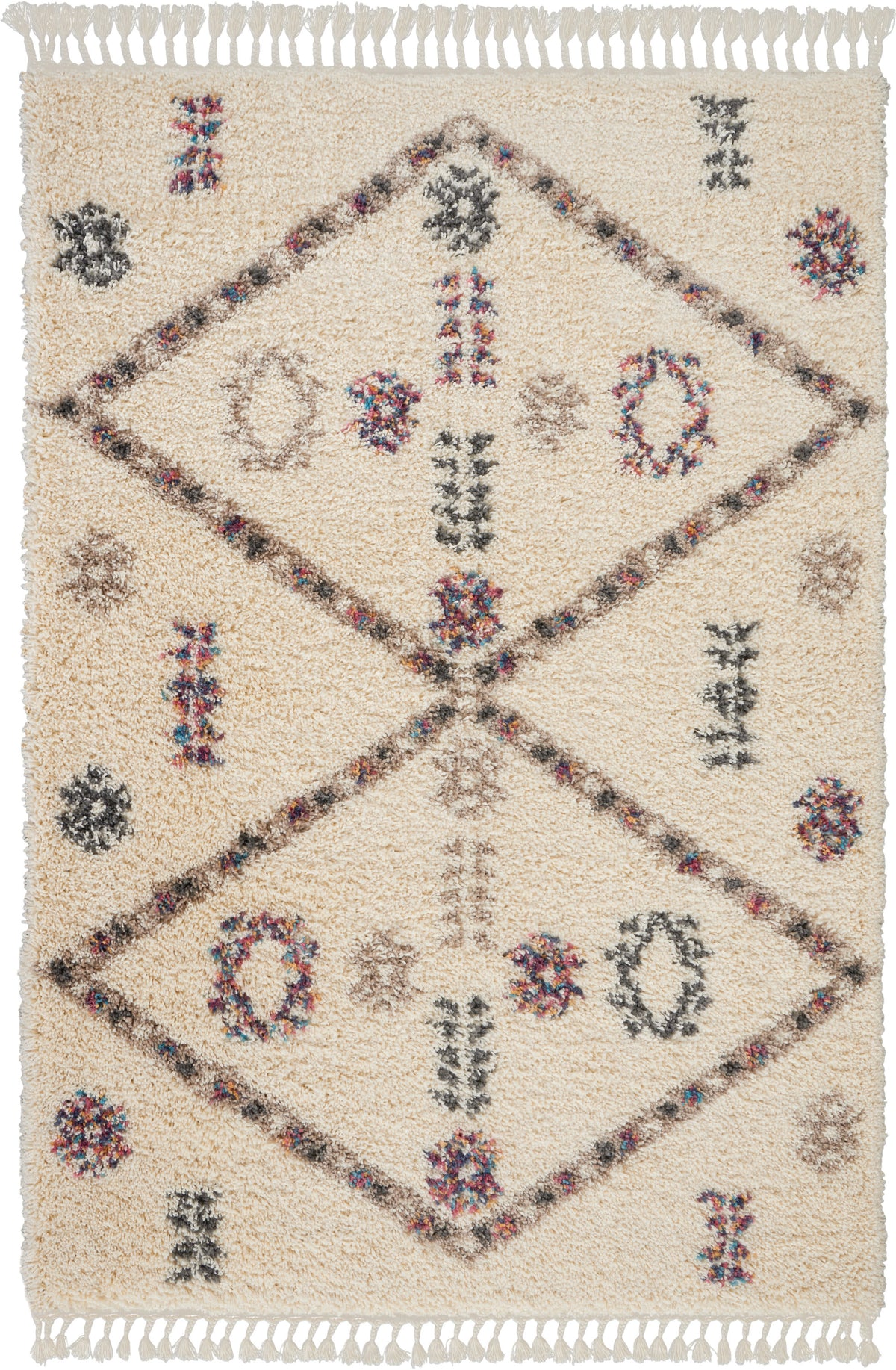Denmark Shag DNK01 Ivory Rug
