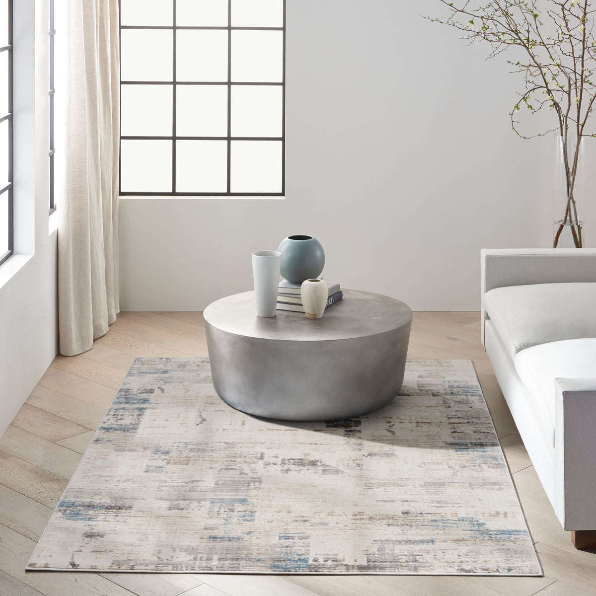CK022 Infinity IFN06 Ivory Grey Blue Rug