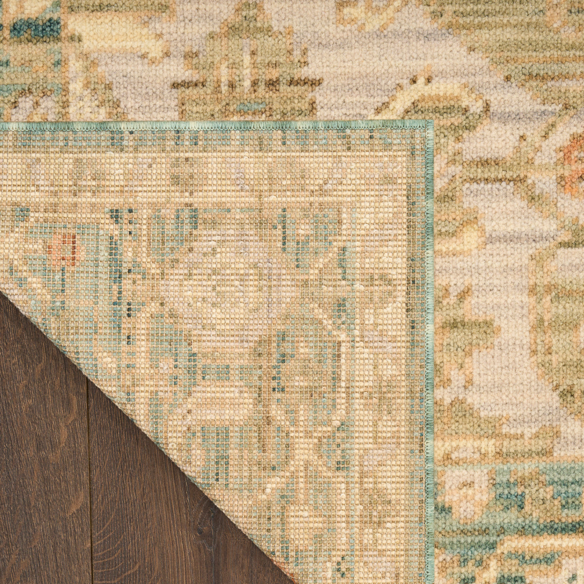 Antique Bloom ANB03 Teal Rug