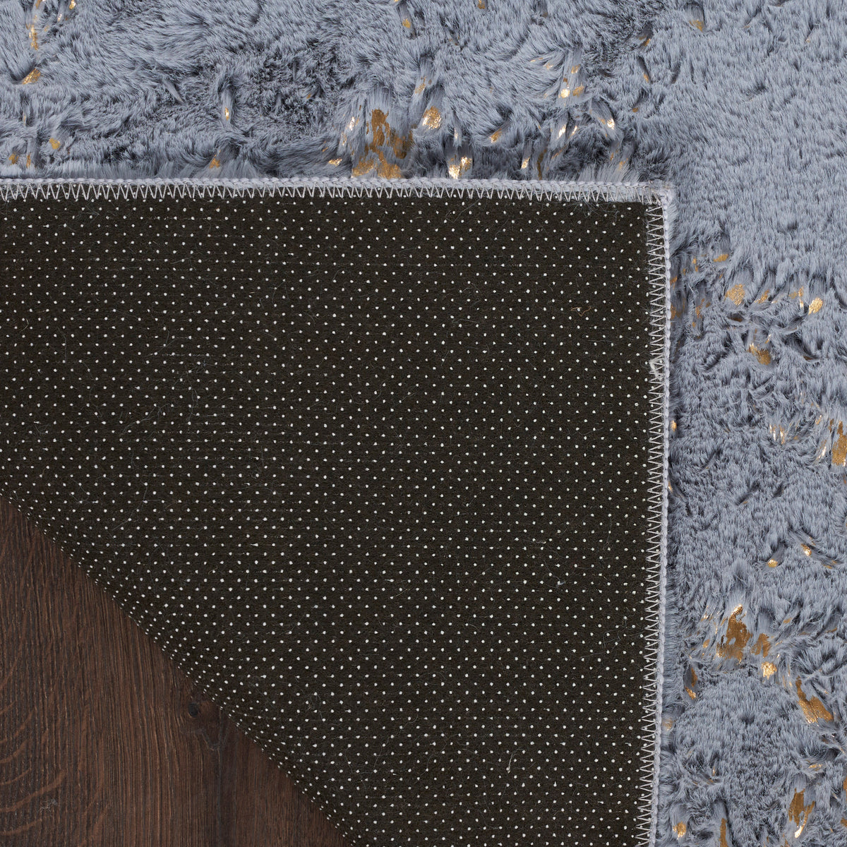 Cozy Shimmer CSH01 Slate Gold Rug