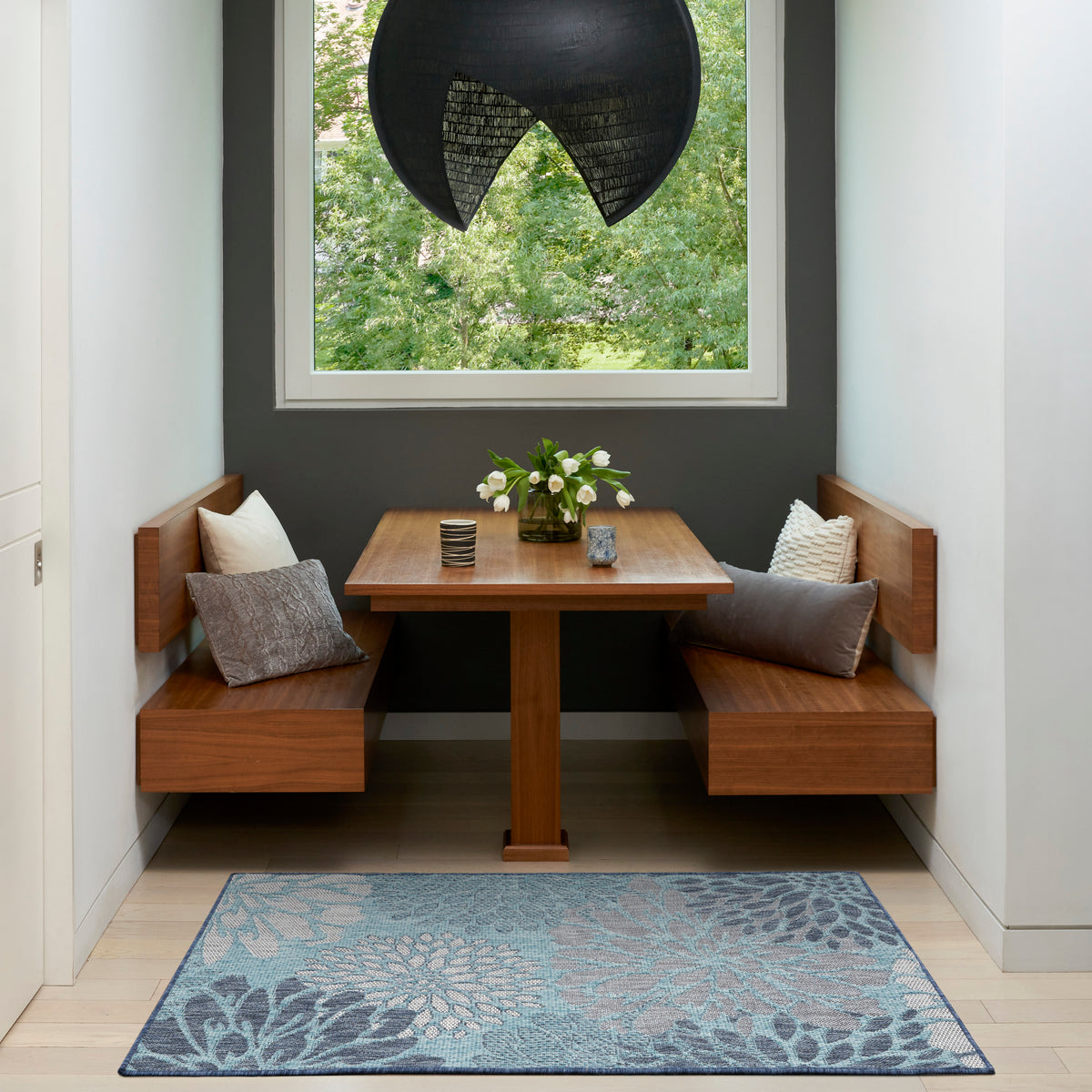 Garden Oasis GOA06 Navy Rug