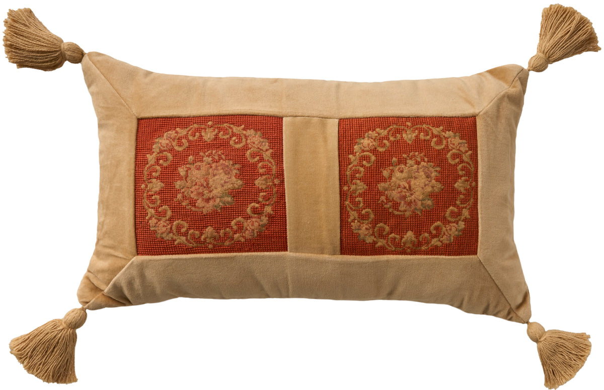 Vintage Pillow VAN11 Rust 12" x 20" Throw Pillows