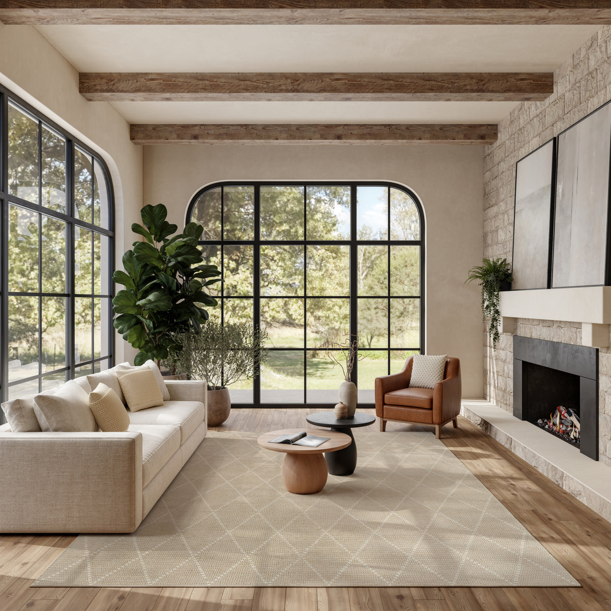 Azure AZU01 Beige Rug