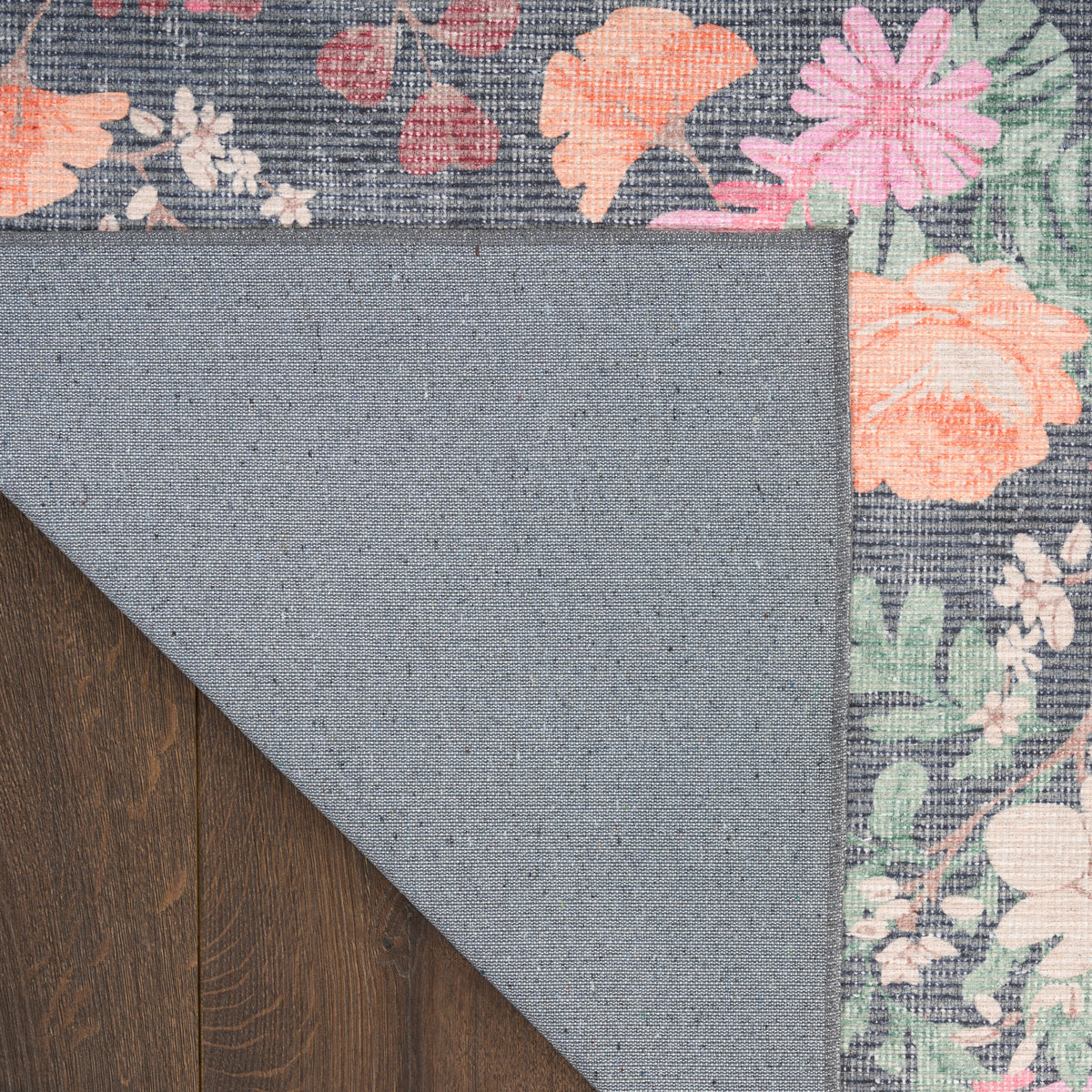 Botanical Washables BOT02 Charcoal Multicolor Rug