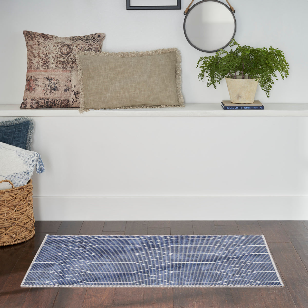 New Concept Washables SR107 Navy Rug