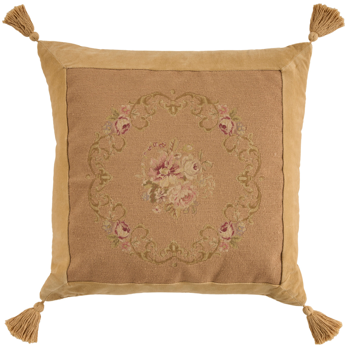 Vintage Pillow VAN1 Blush 24" x 24" Throw Pillows