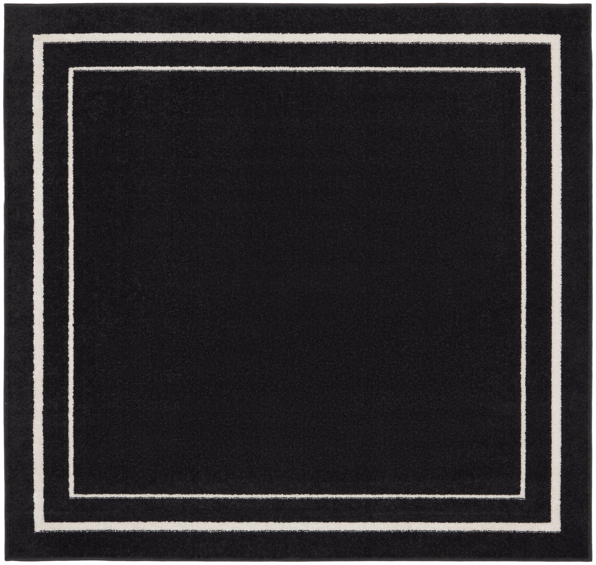 Nourison Essentials NRE02 Black Ivory Rug