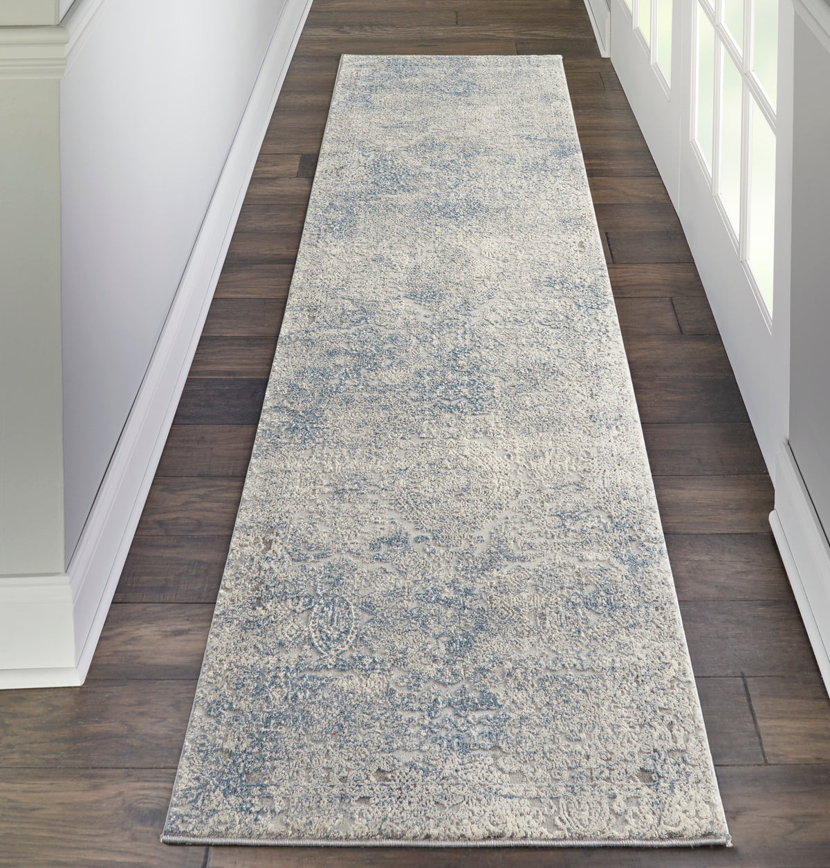 Rustic Textures RUS09 Ivory Light Blue Rug
