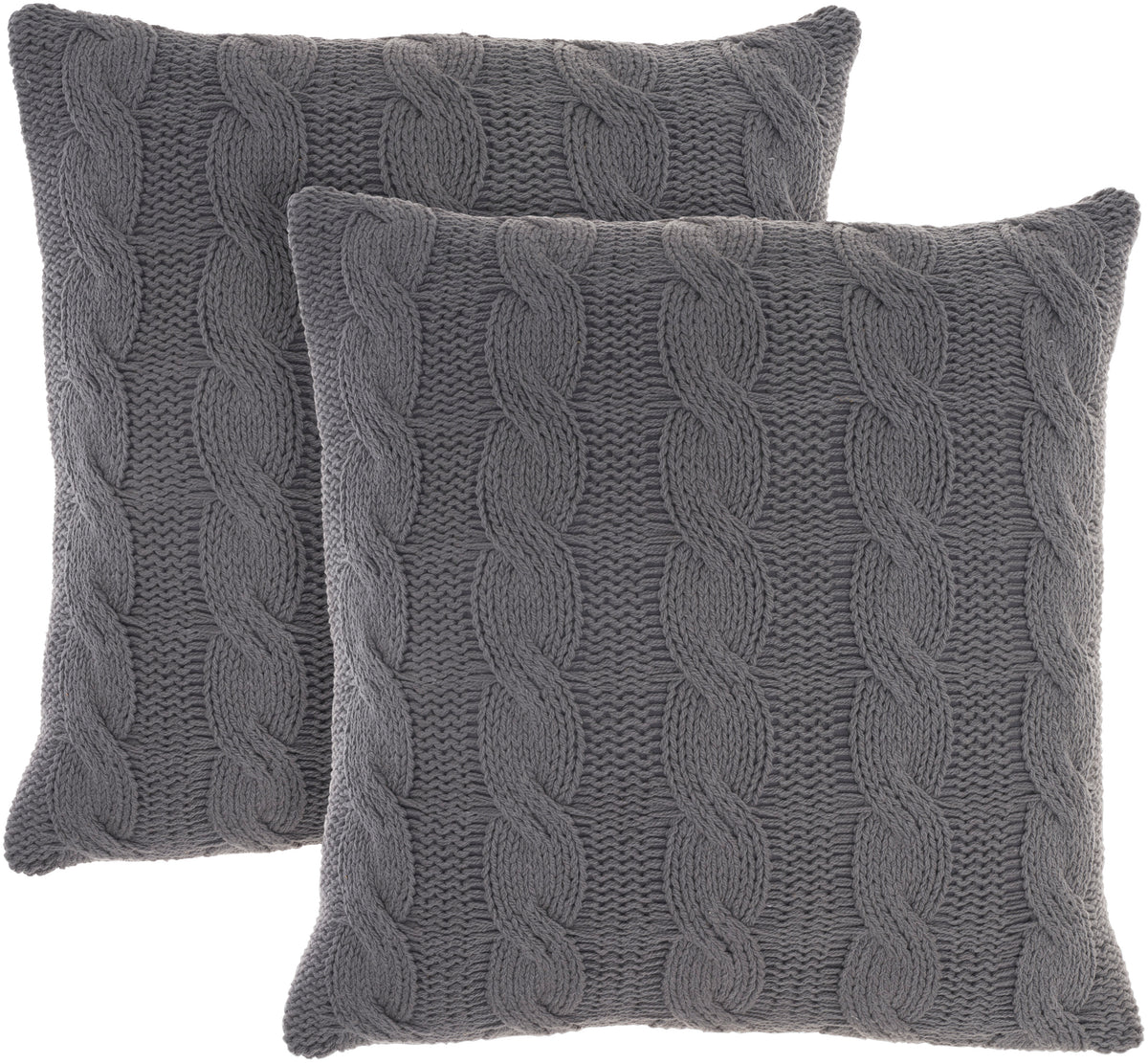 Lifestyle RC586 Charcoal 18" x 18" Set of 2 Throw Pillows